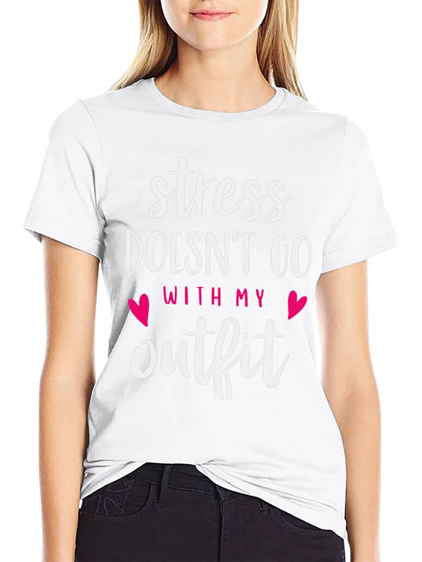 Stress Doesnt Go With My Outfit Graphic Tee