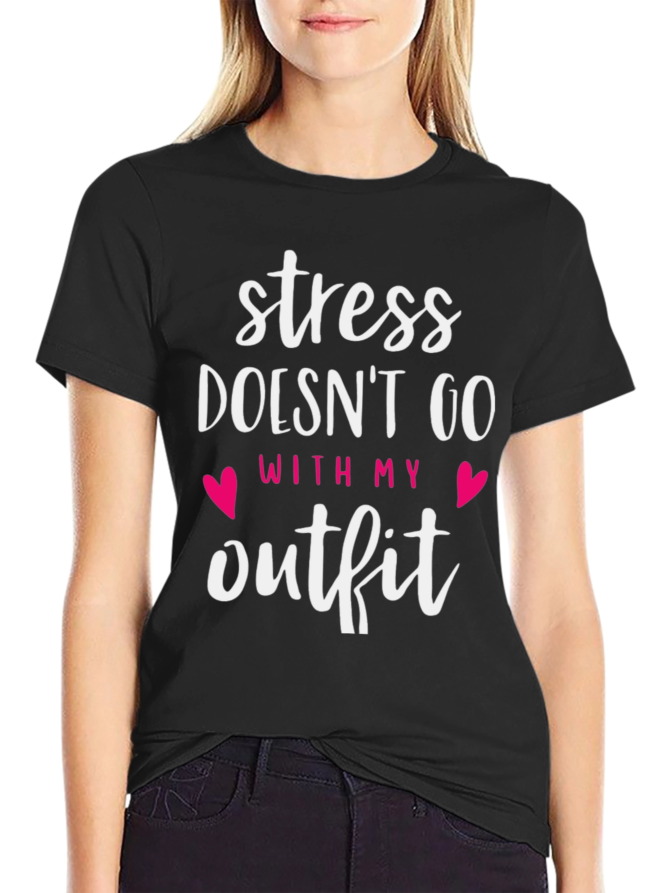 Stress Doesnt Go With My Outfit Graphic Tee