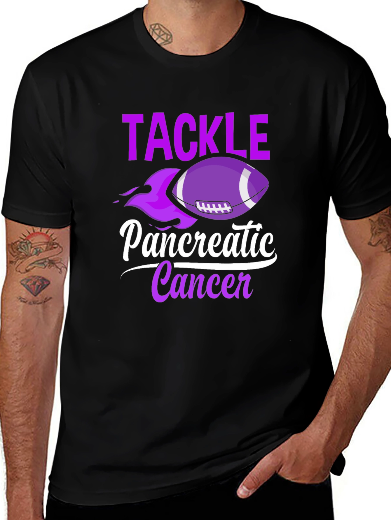 Tackle Pancreatic Cancer Awareness T-Shirt