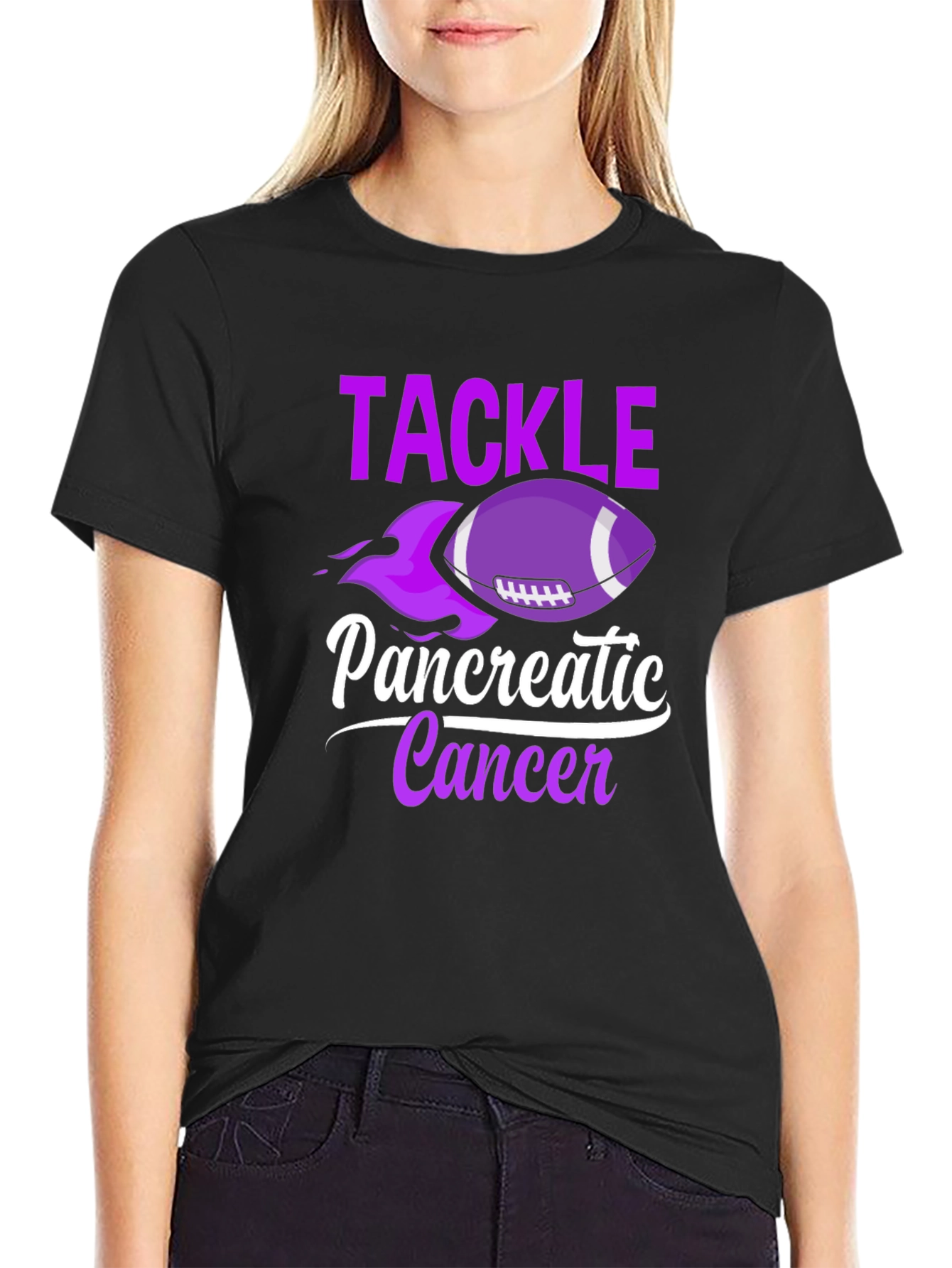 Tackle Pancreatic Cancer Awareness T-Shirt