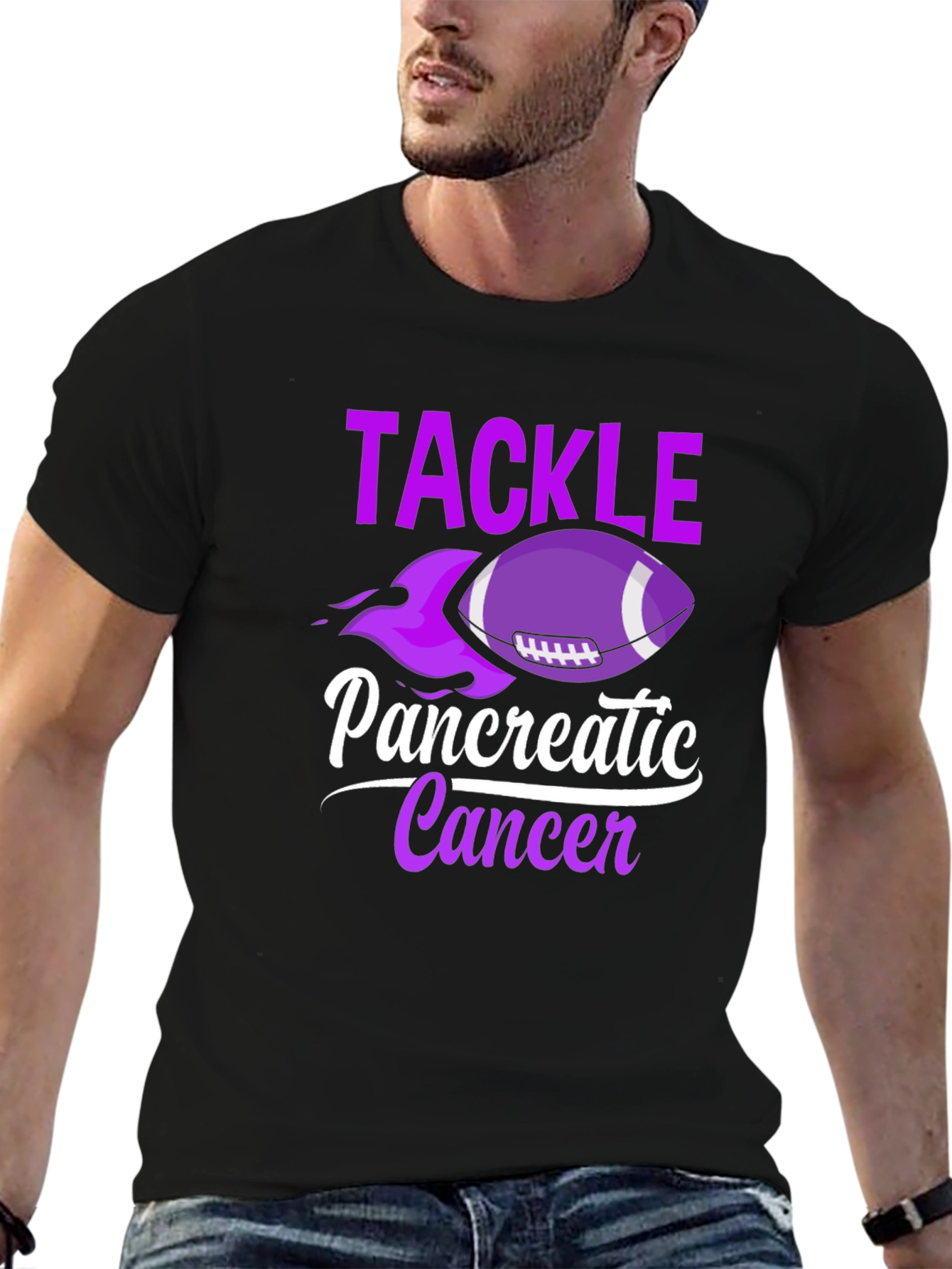 Tackle Pancreatic Cancer Awareness T-Shirt