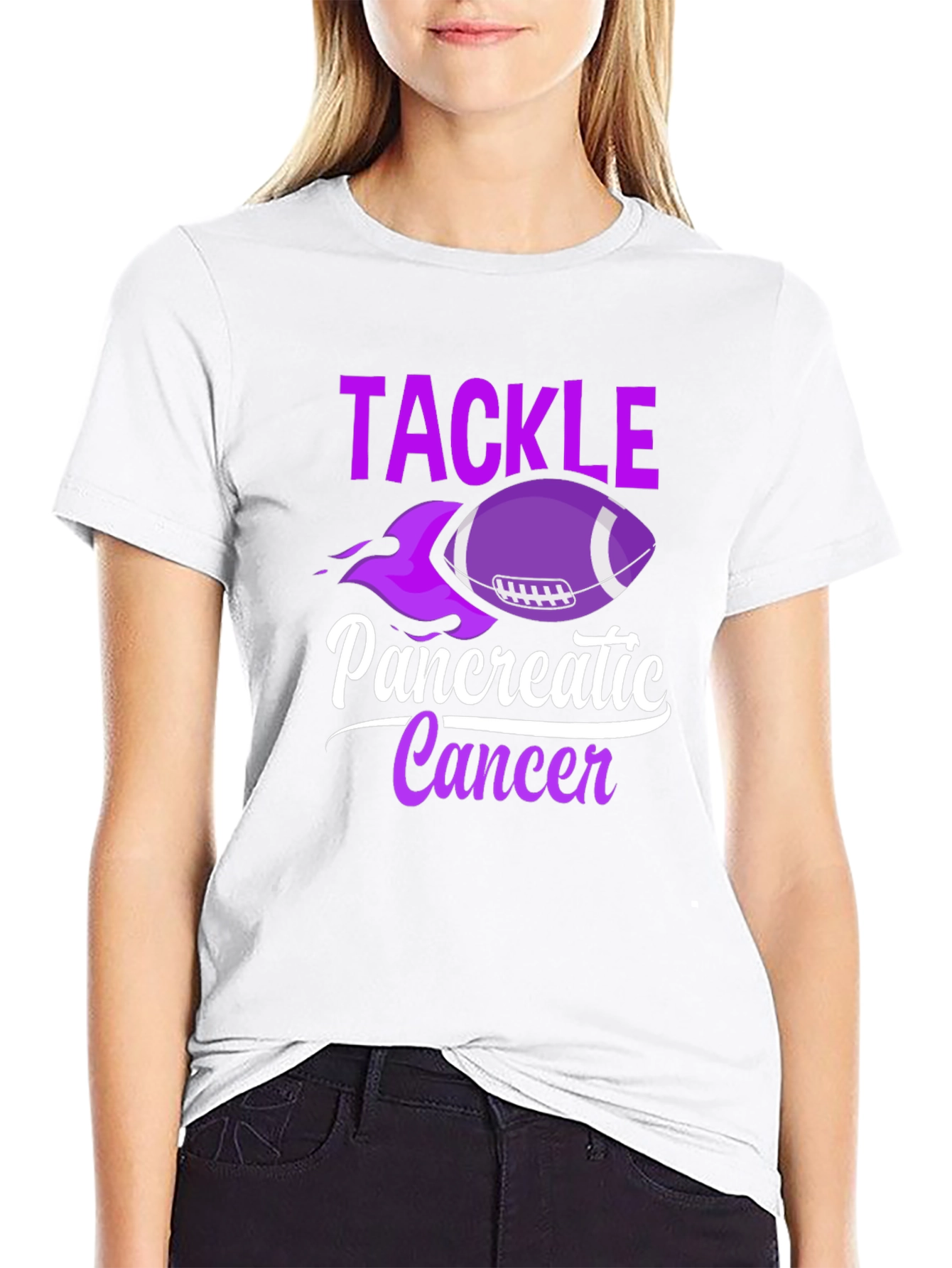 Tackle Pancreatic Cancer Awareness T-Shirt