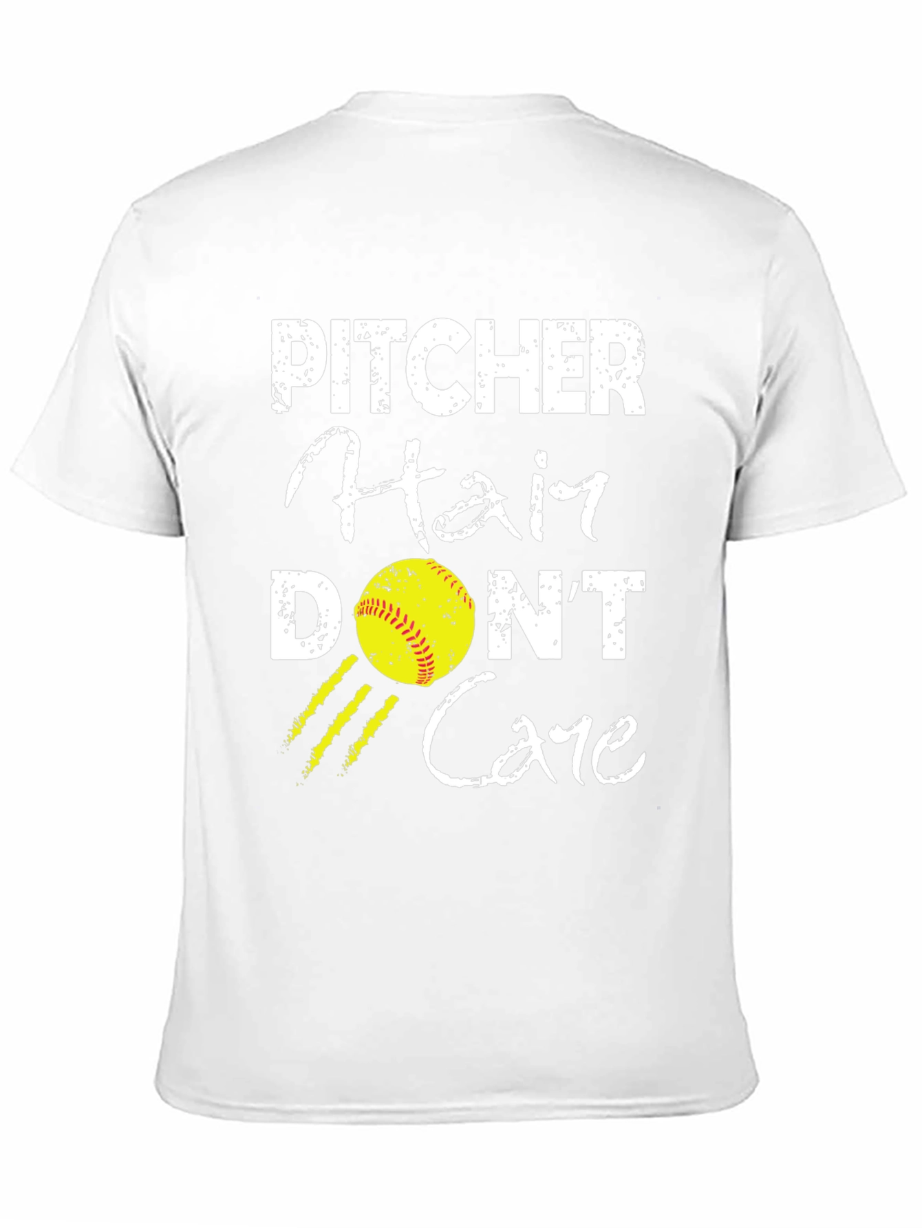 Pitcher Hair Dont Care Graphic T-Shirt