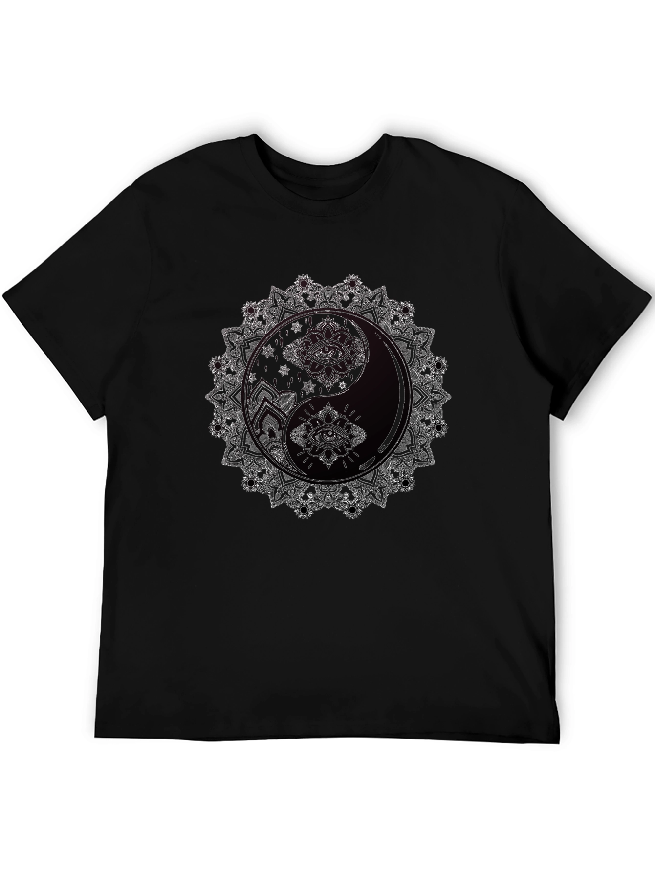 Yin Yang Mandala Graphic Tee - Balance and Style