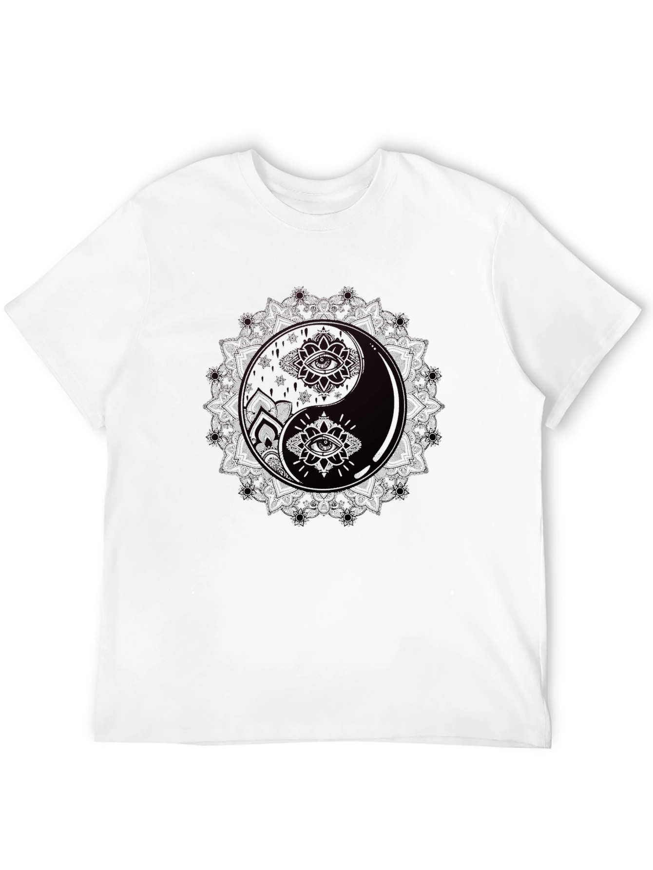 Yin Yang Mandala Graphic Tee - Balance and Style