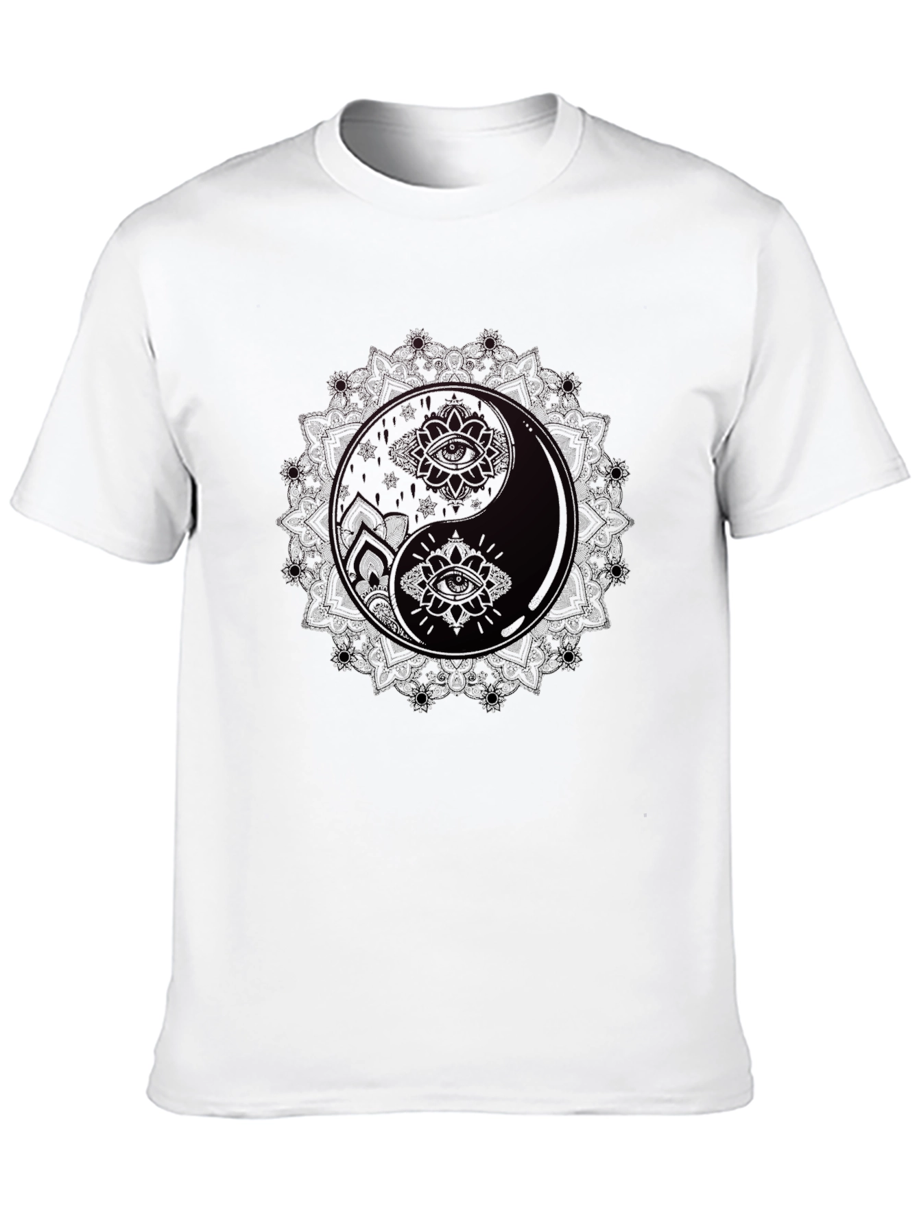 Yin Yang Mandala Graphic Tee - Balance and Style