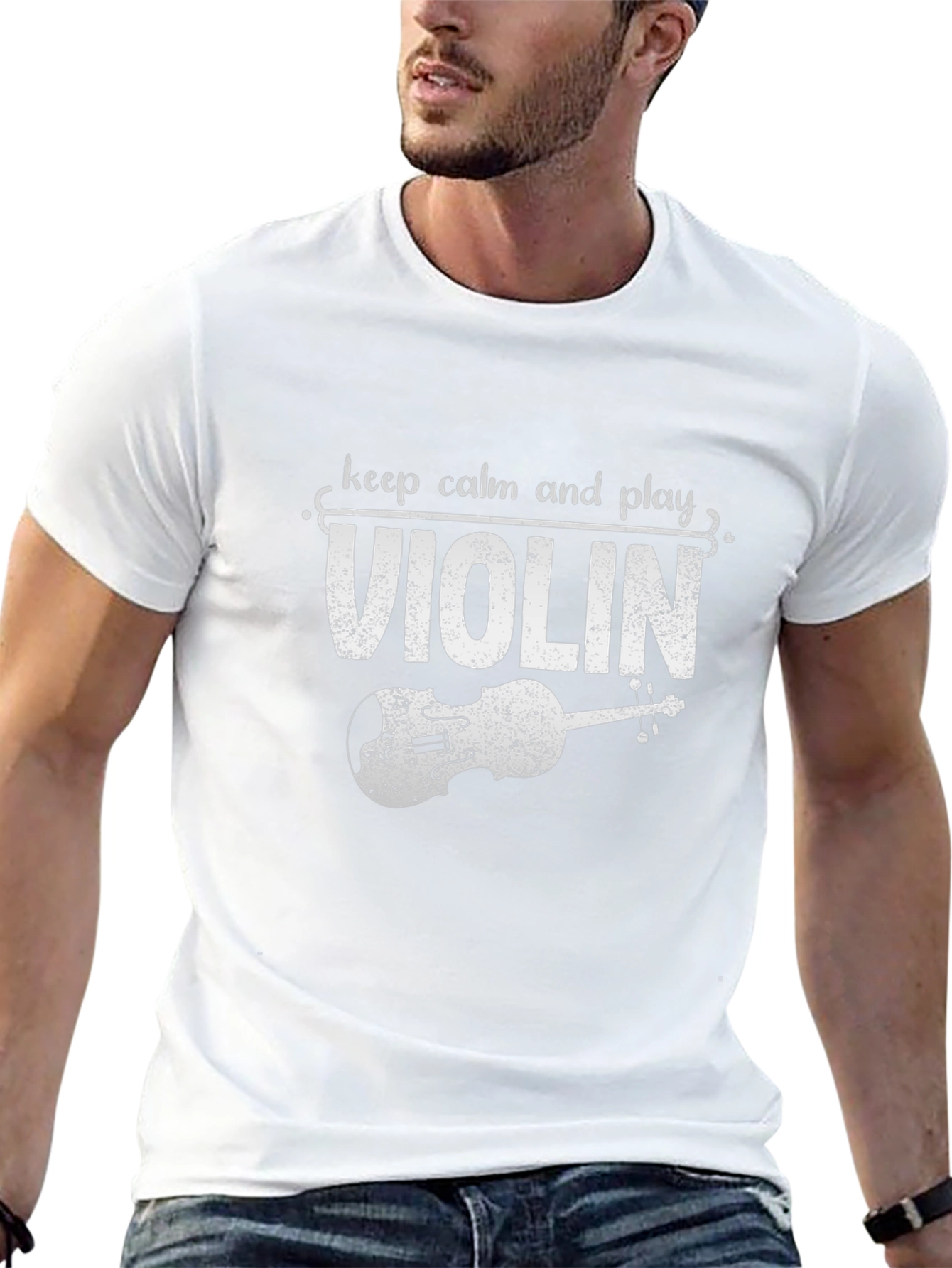 Keep Calm and Play Violin Graphic Tee