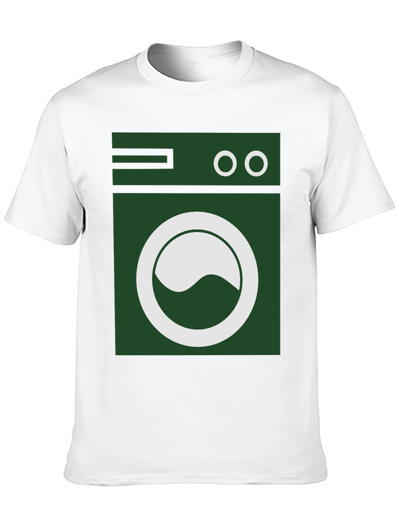 Washing Machine Graphic Tee - Black Cotton T-Shirt