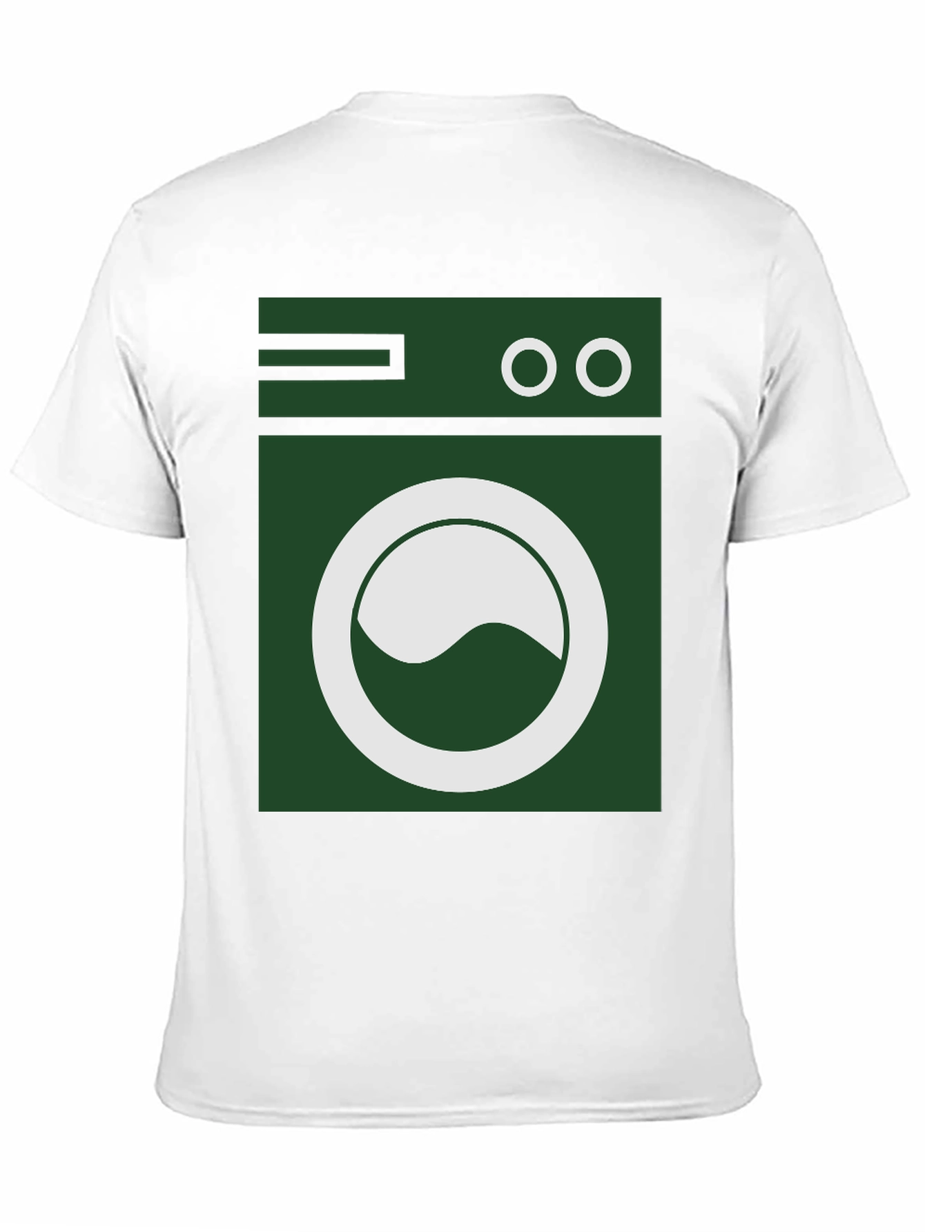 Washing Machine Graphic Tee - Black Cotton T-Shirt