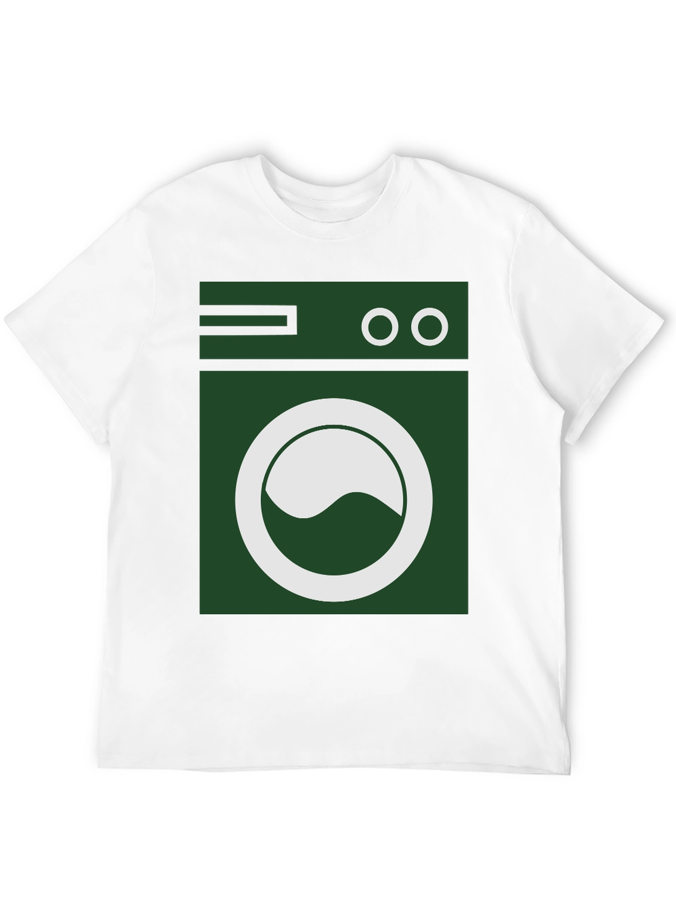 Washing Machine Graphic Tee - Black Cotton T-Shirt