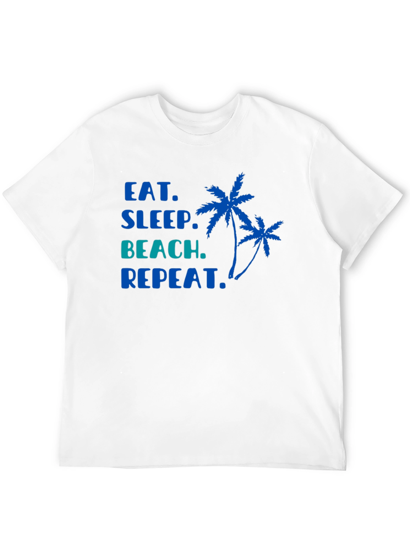 Eat Sleep Beach Repeat Black T-Shirt