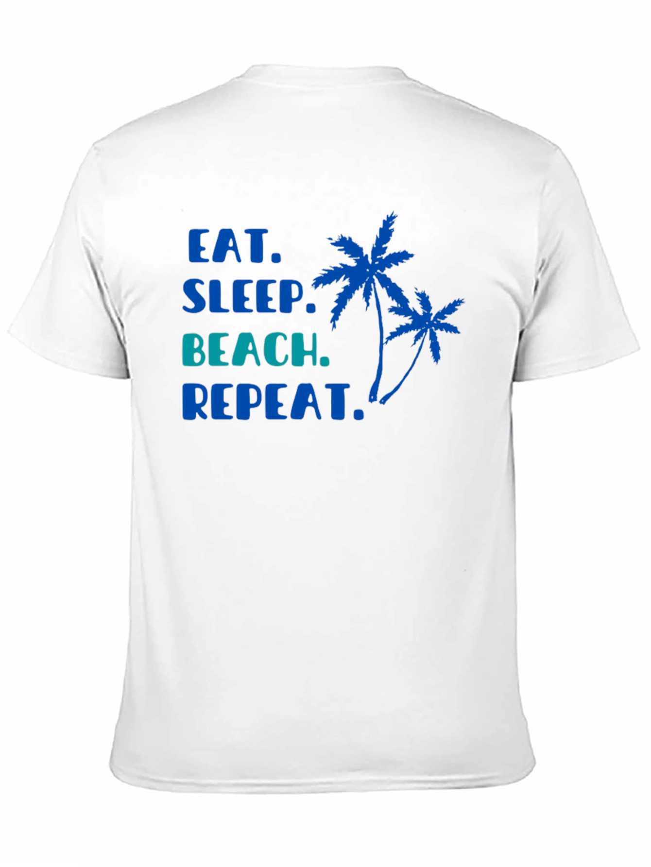 Eat Sleep Beach Repeat Black T-Shirt