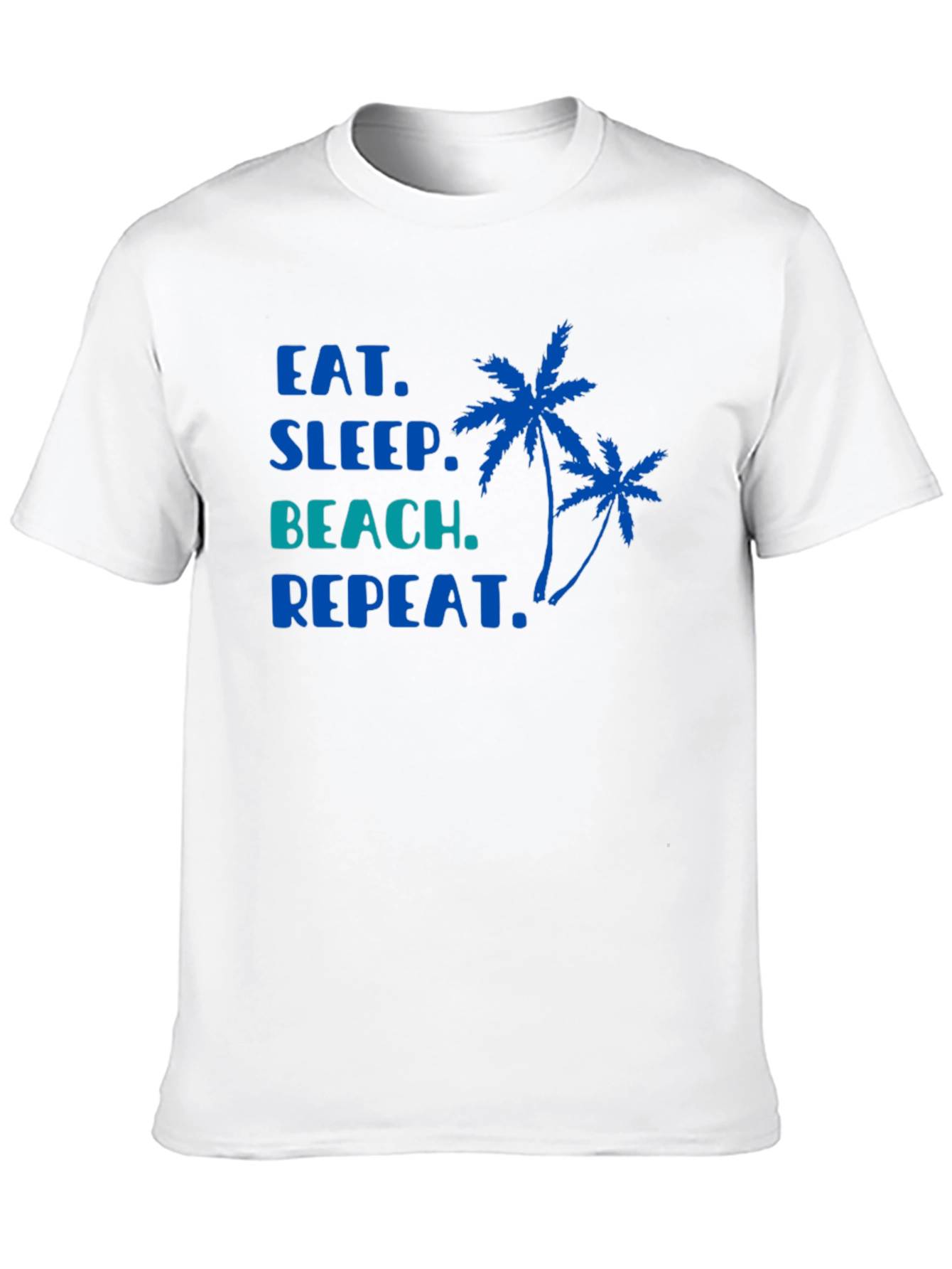 Eat Sleep Beach Repeat Black T-Shirt