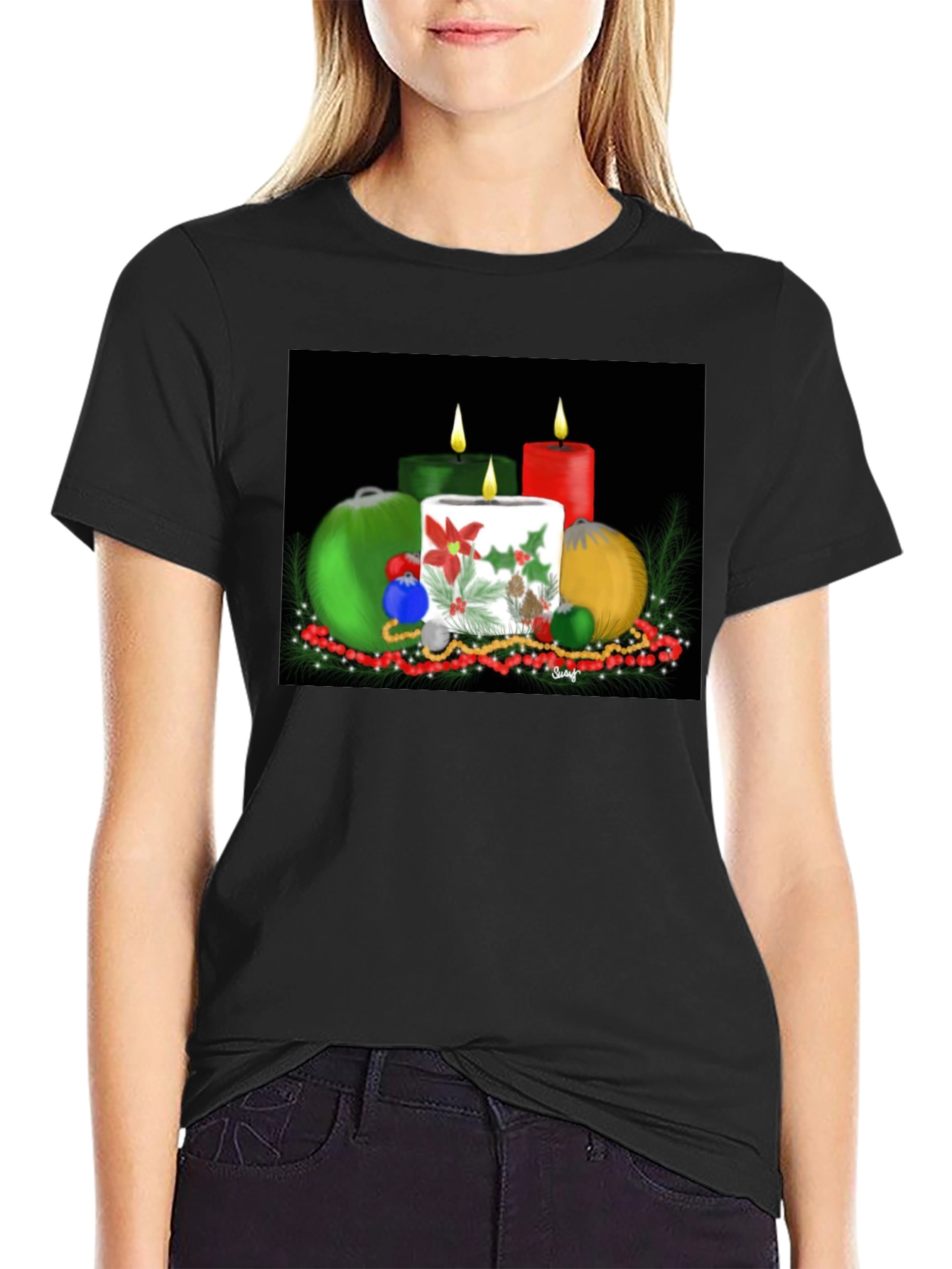 Festive Holiday Candles T-Shirt