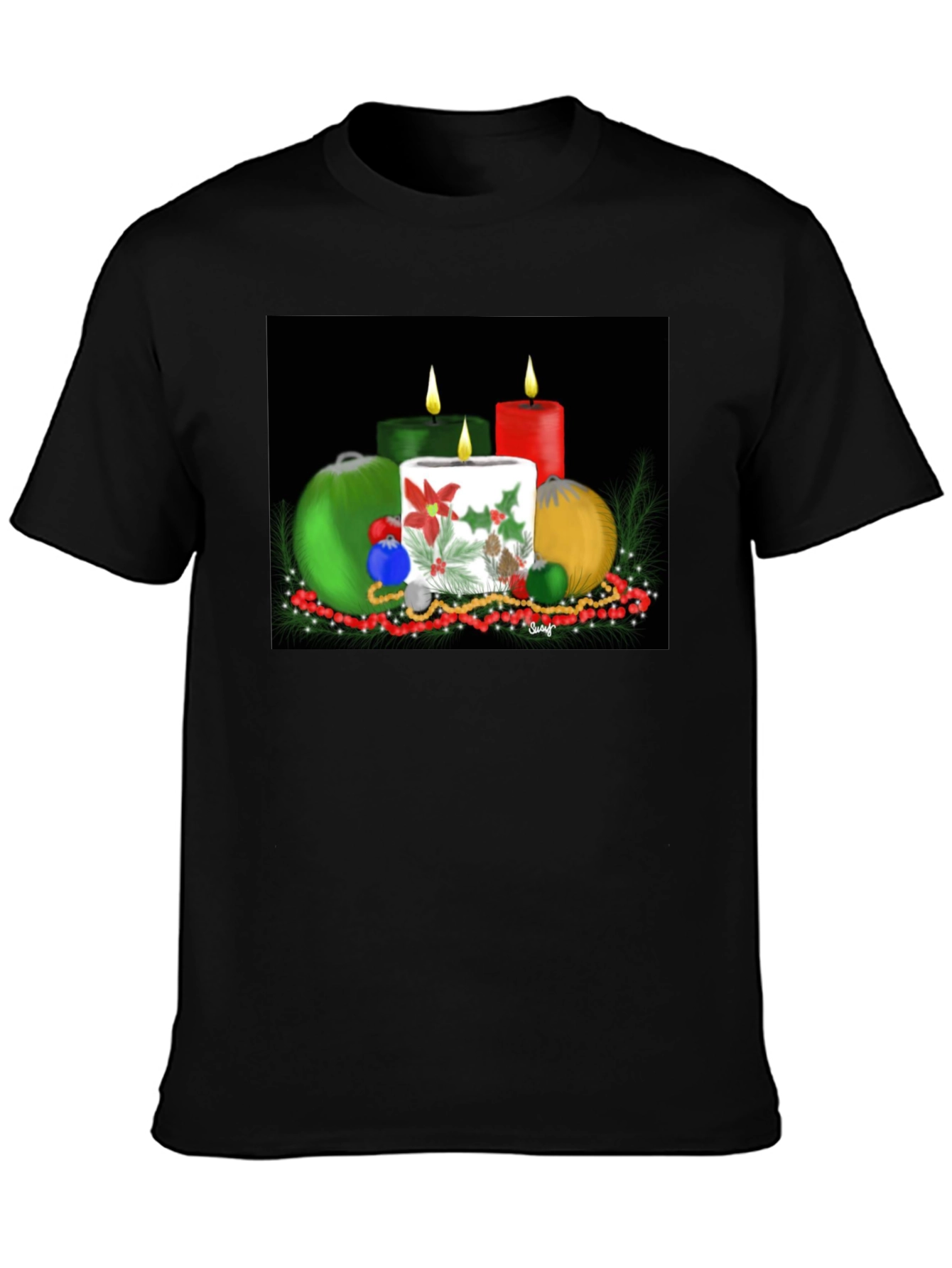 Festive Holiday Candles T-Shirt