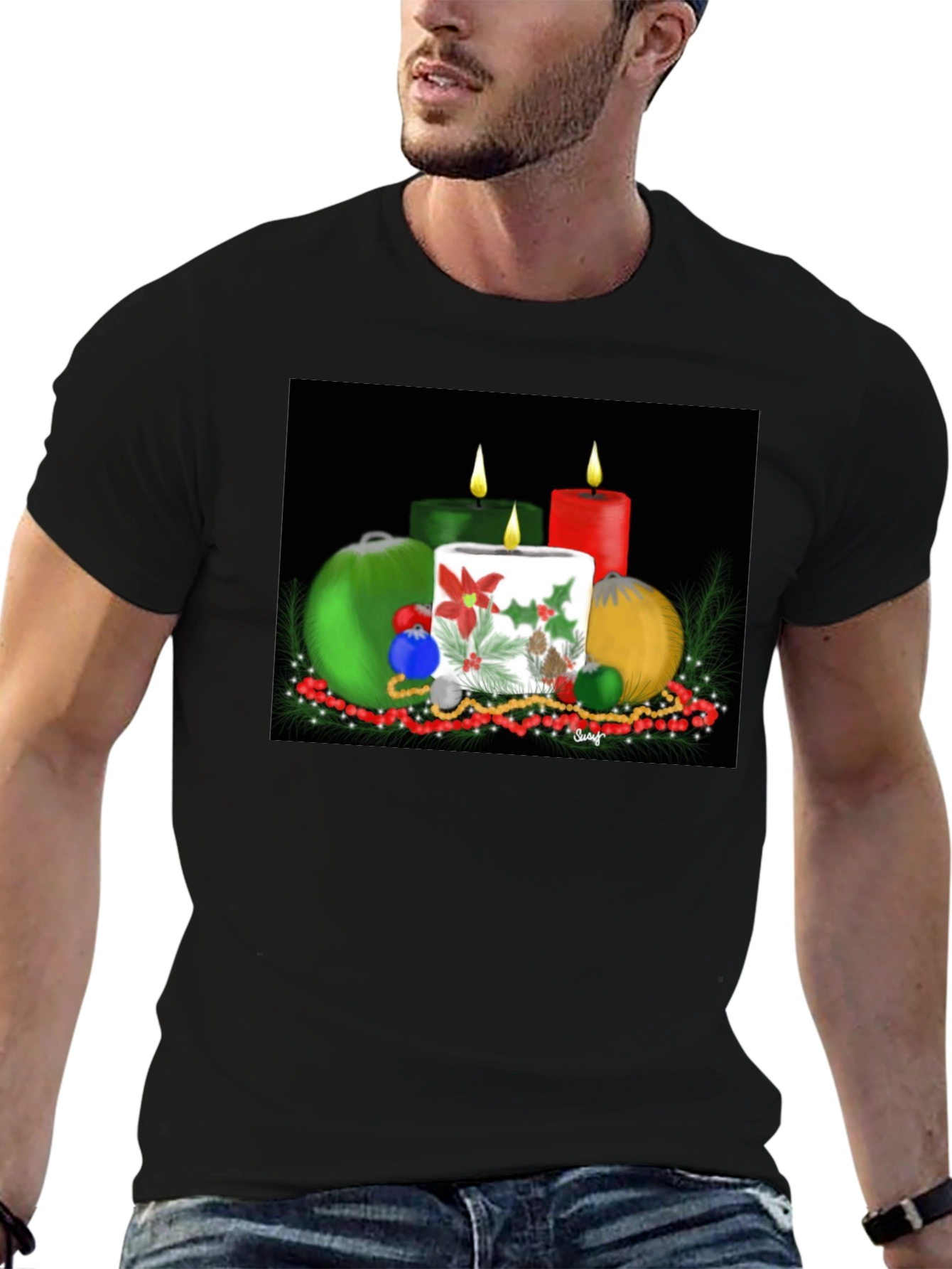 Festive Holiday Candles T-Shirt