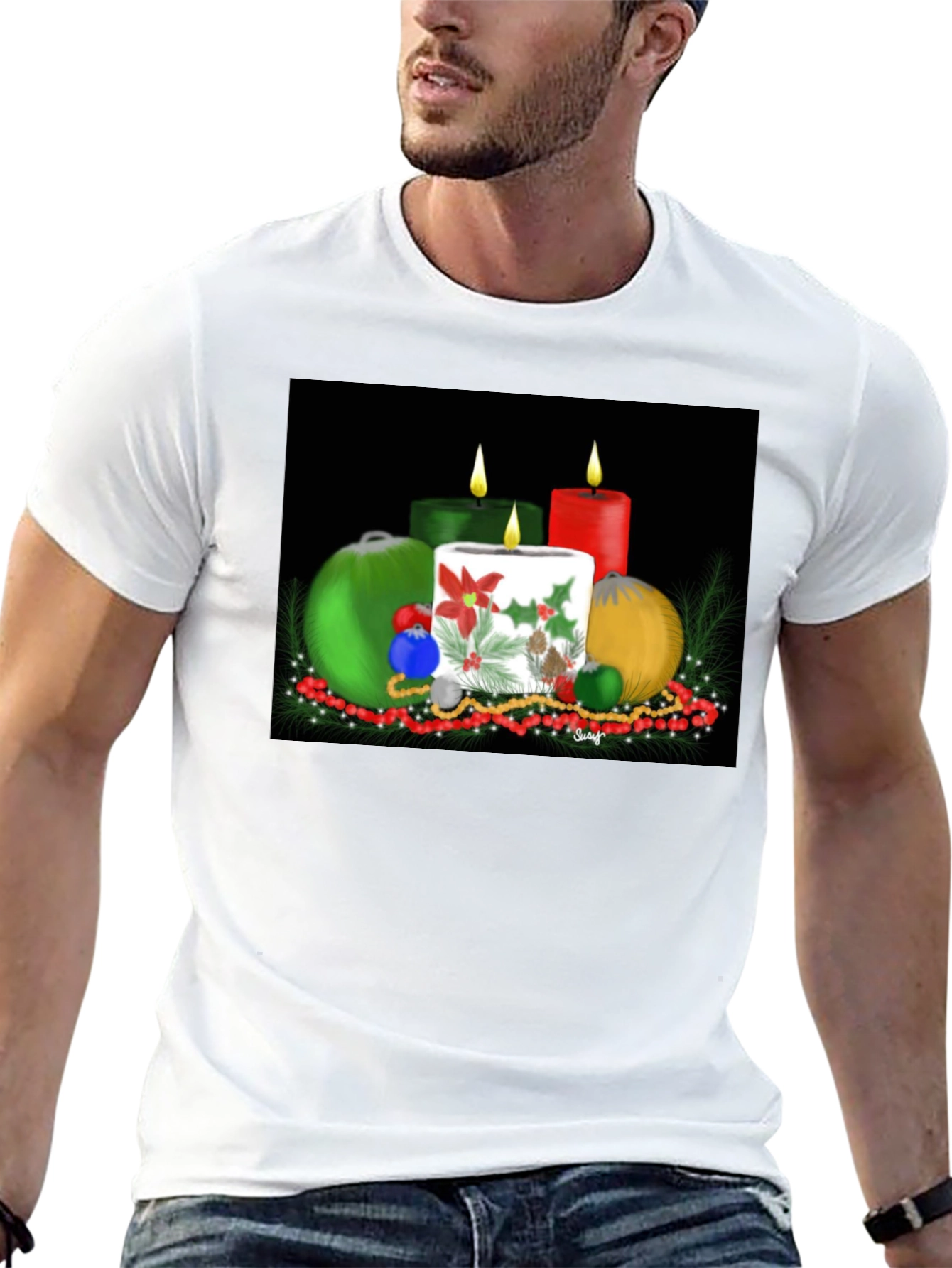 Festive Holiday Candles T-Shirt