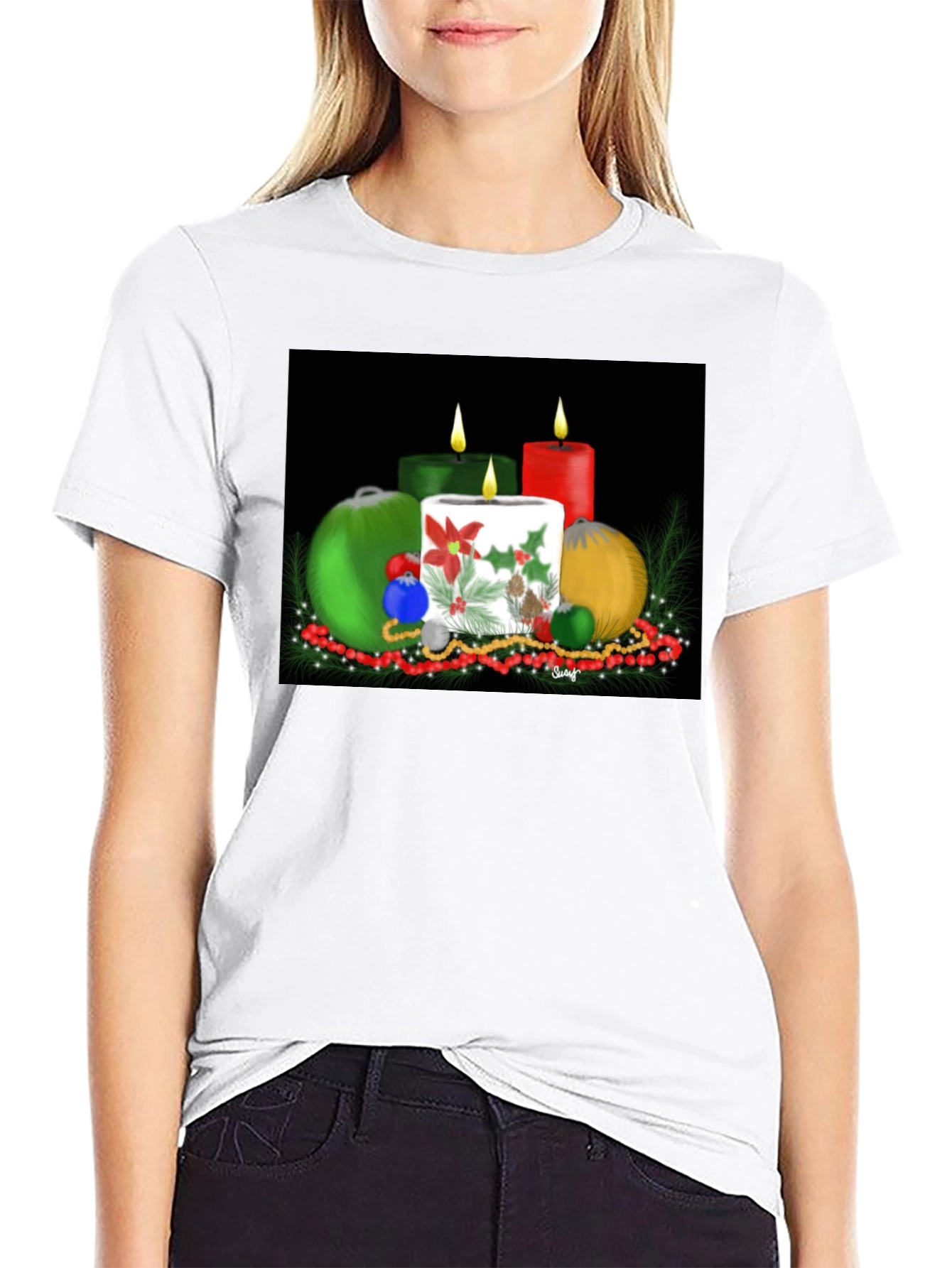 Festive Holiday Candles T-Shirt