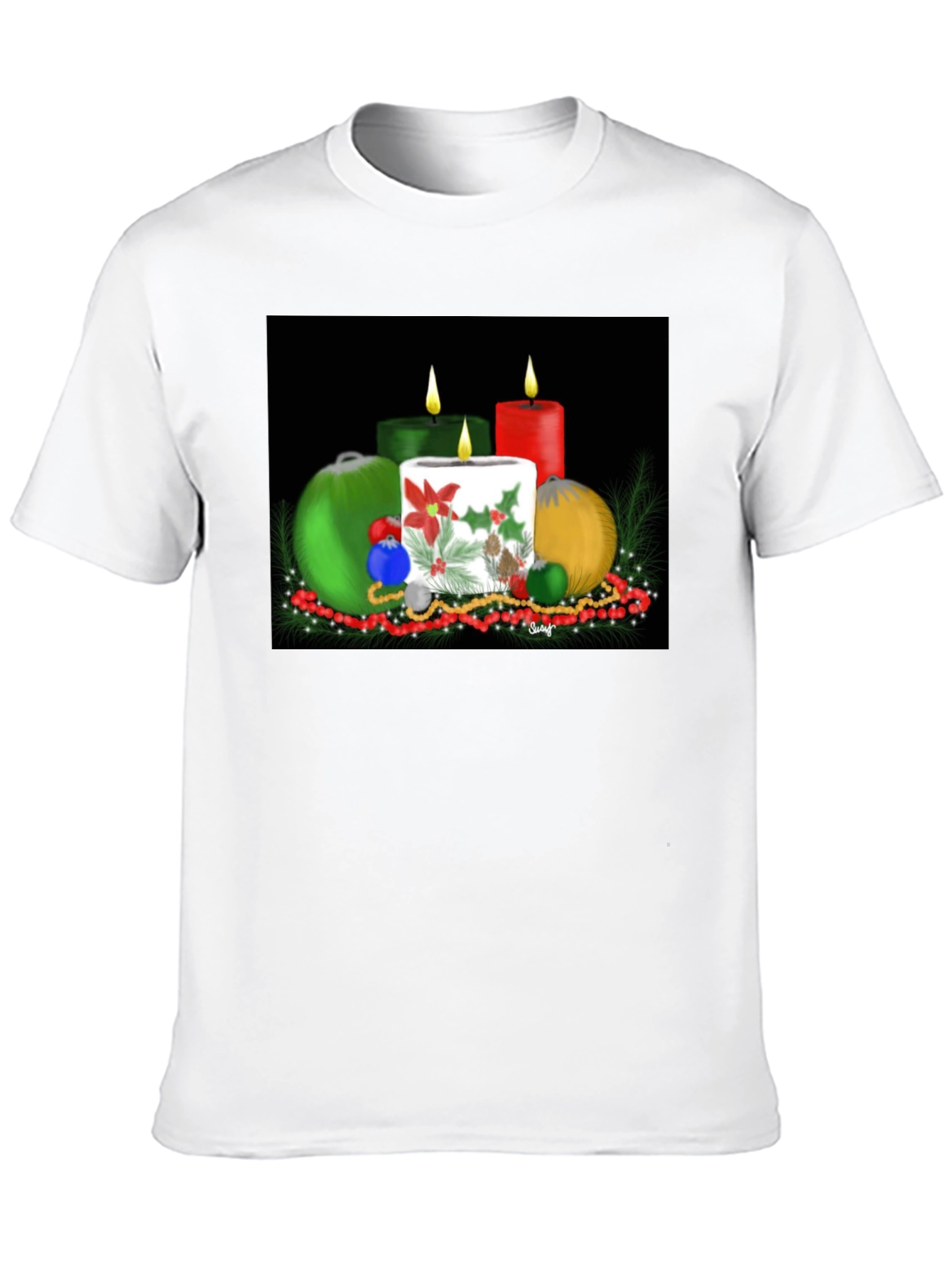 Festive Holiday Candles T-Shirt