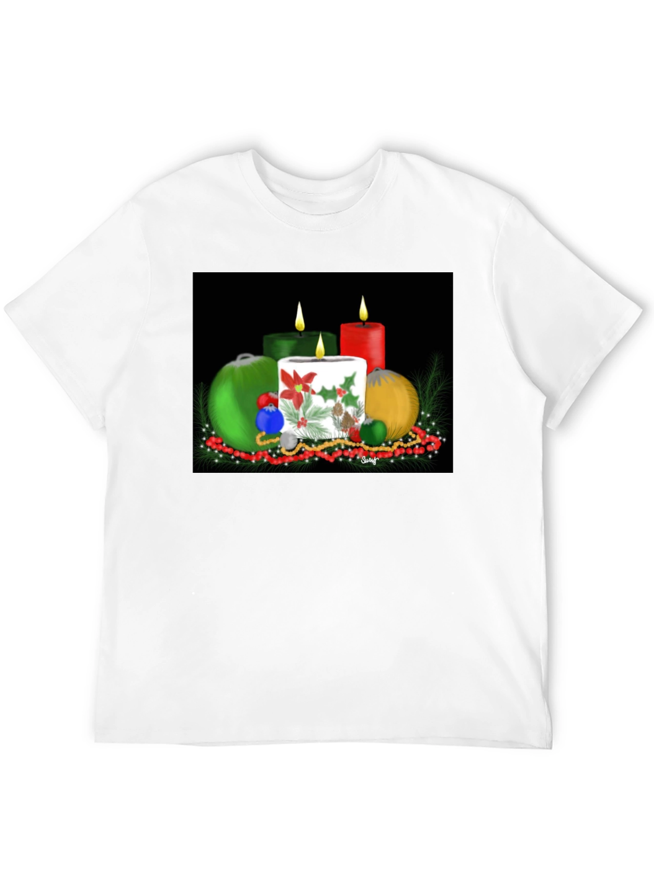 Festive Holiday Candles T-Shirt