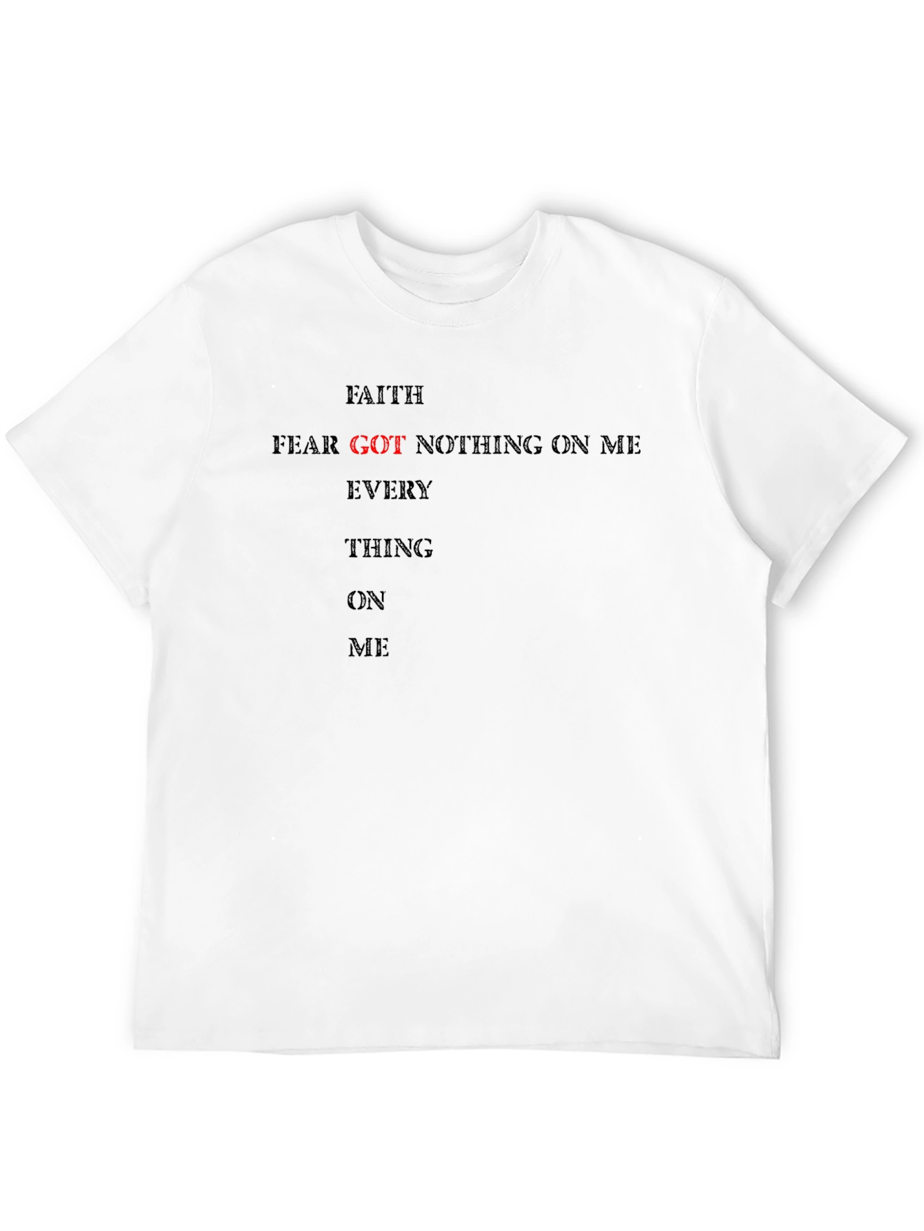 Faith Over Fear Graphic Tee - Black Cotton T-Shirt