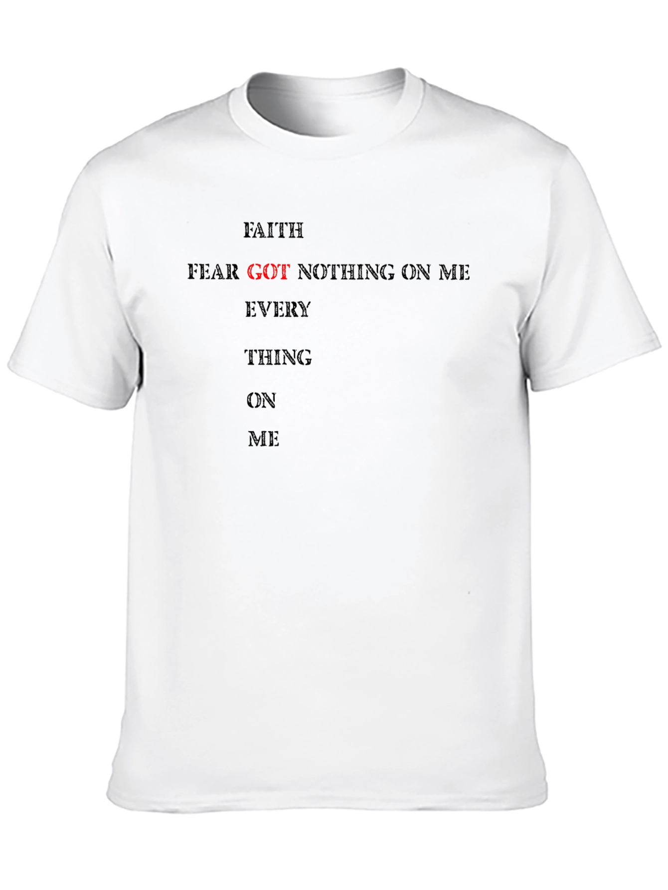 Faith Over Fear Graphic Tee - Black Cotton T-Shirt