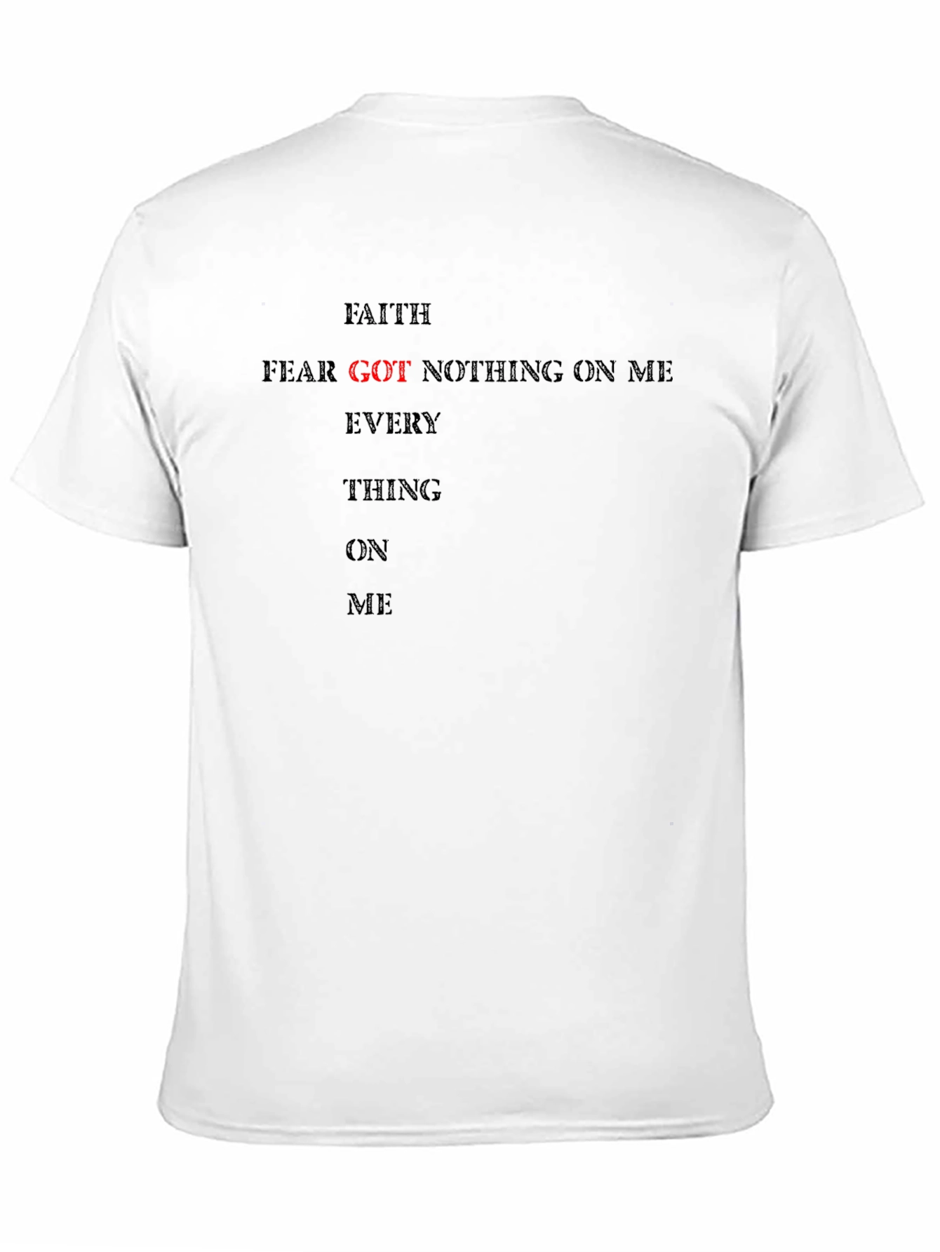 Faith Over Fear Graphic Tee - Black Cotton T-Shirt