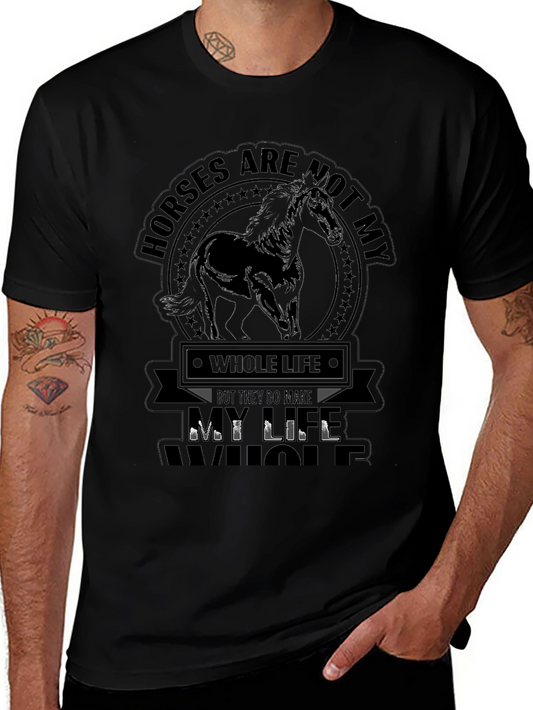 Horses My Life Mens Graphic T-Shirt