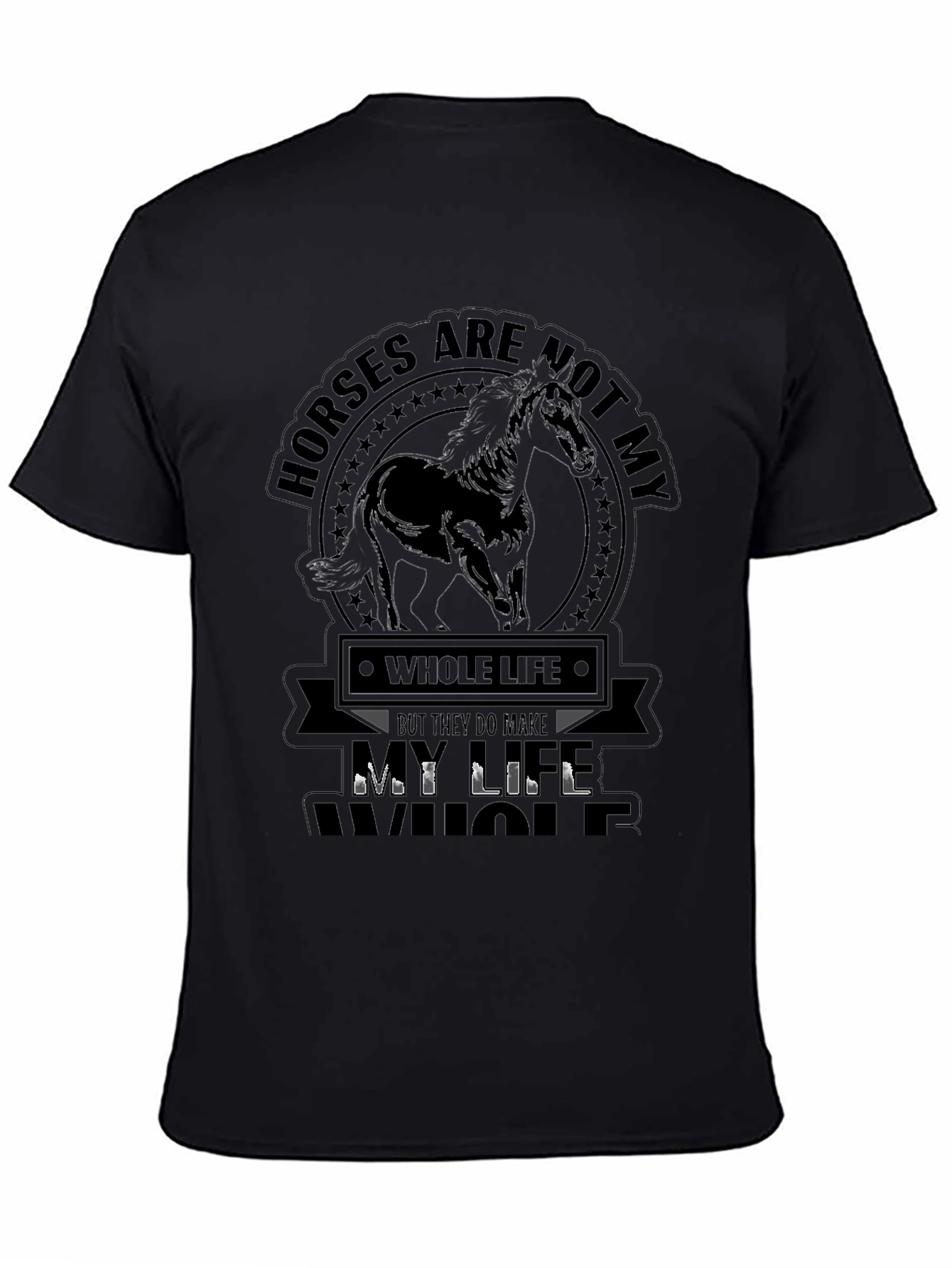 Horses My Life Mens Graphic T-Shirt
