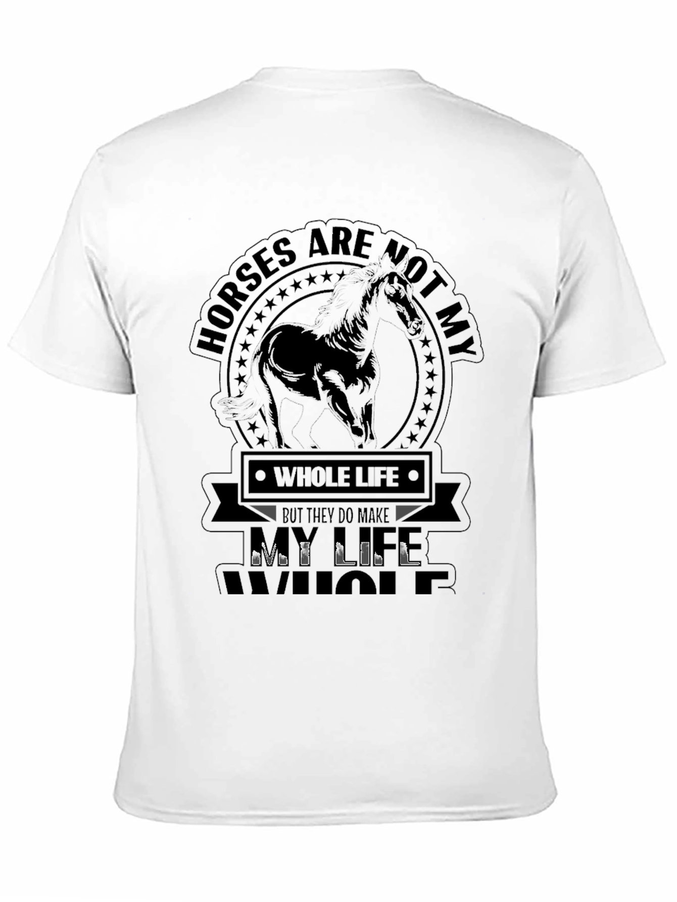 Horses My Life Mens Graphic T-Shirt