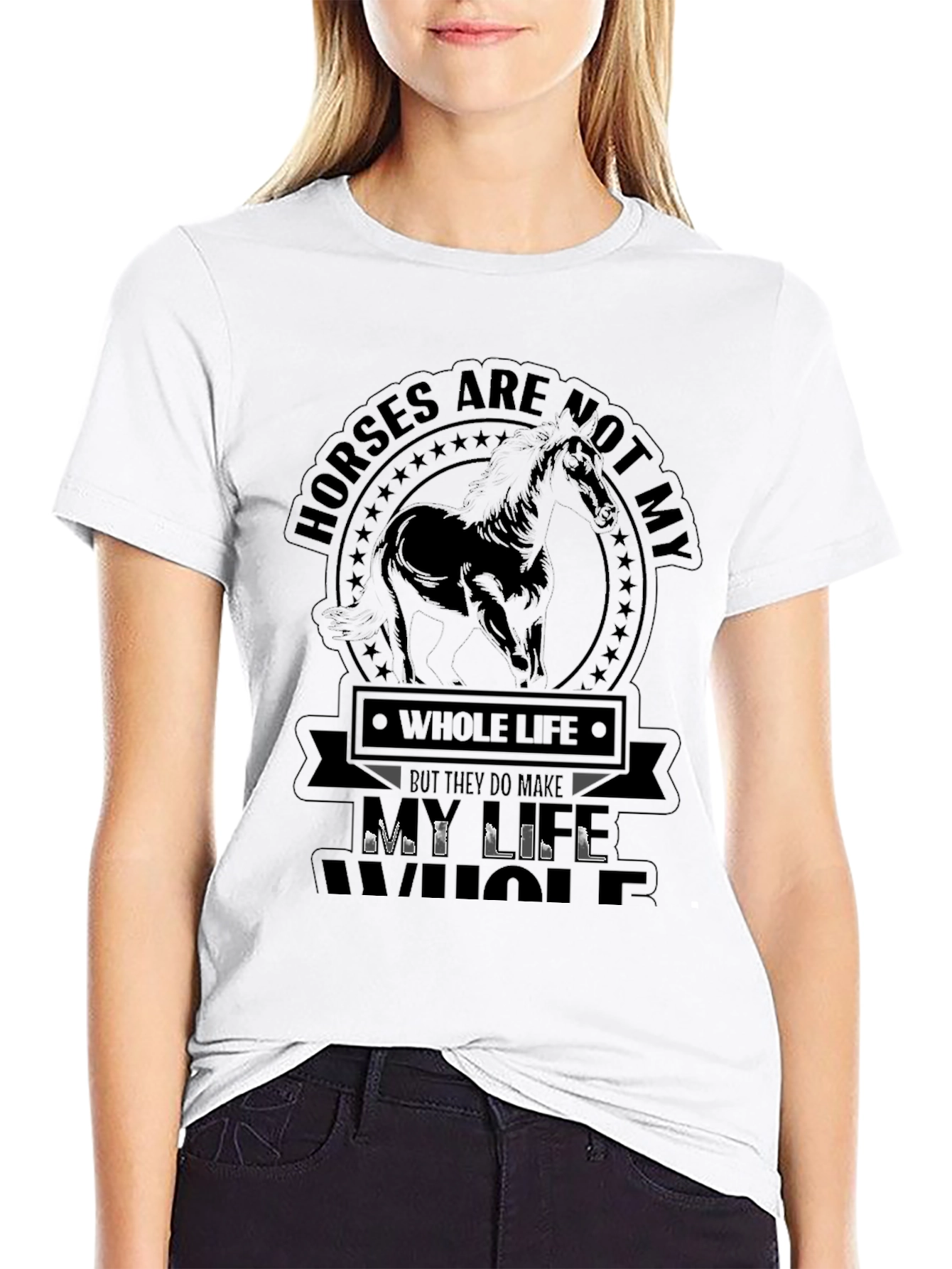 Horses My Life Mens Graphic T-Shirt