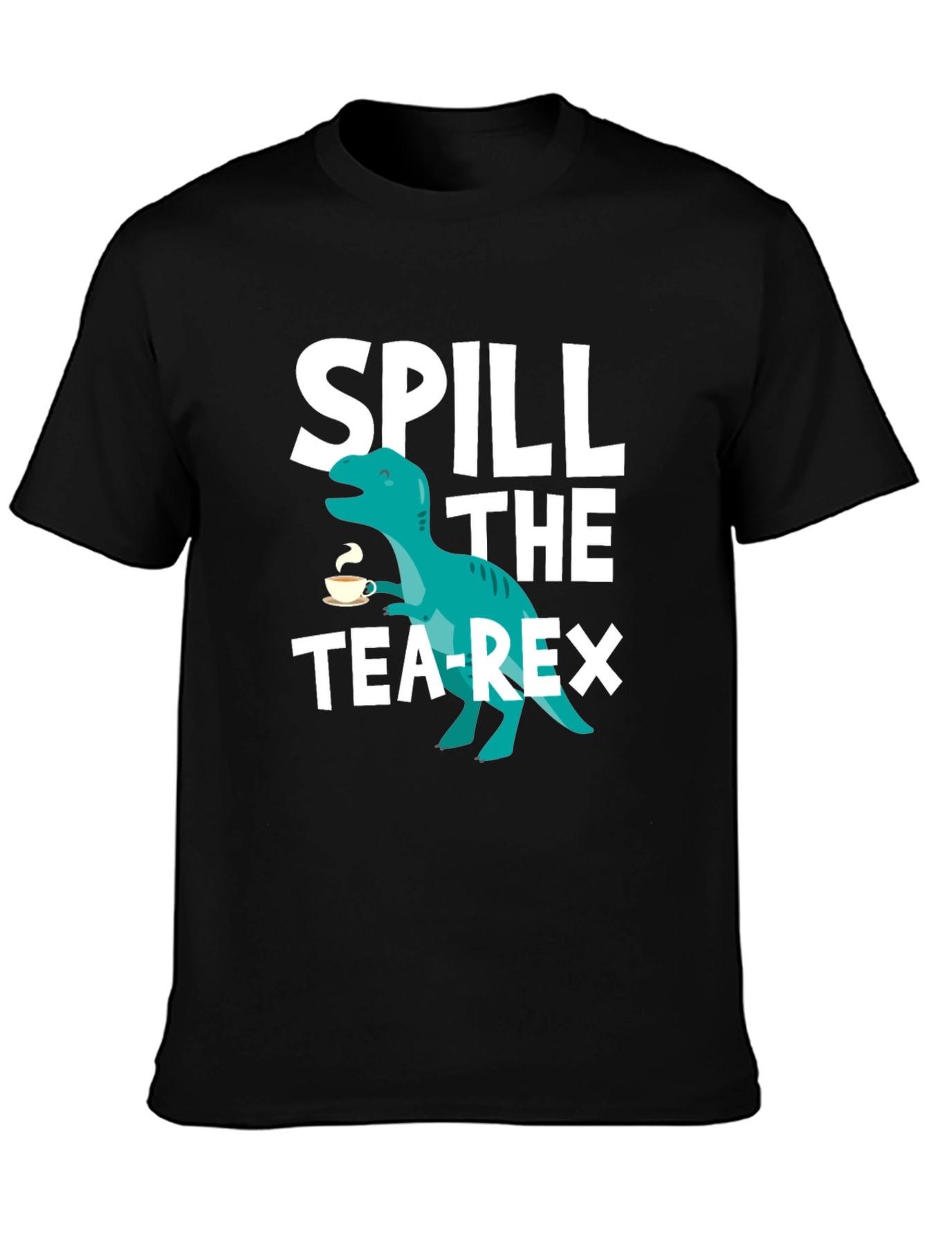 Spill the Tea-Rex Graphic T-Shirt
