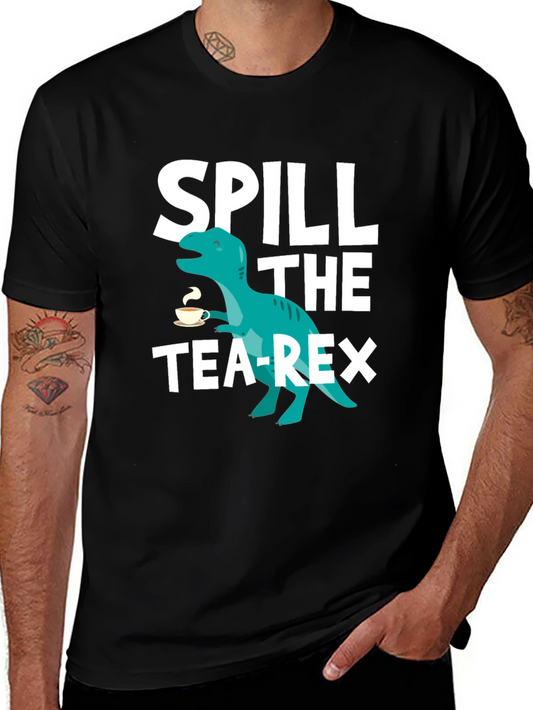 Spill the Tea-Rex Graphic T-Shirt
