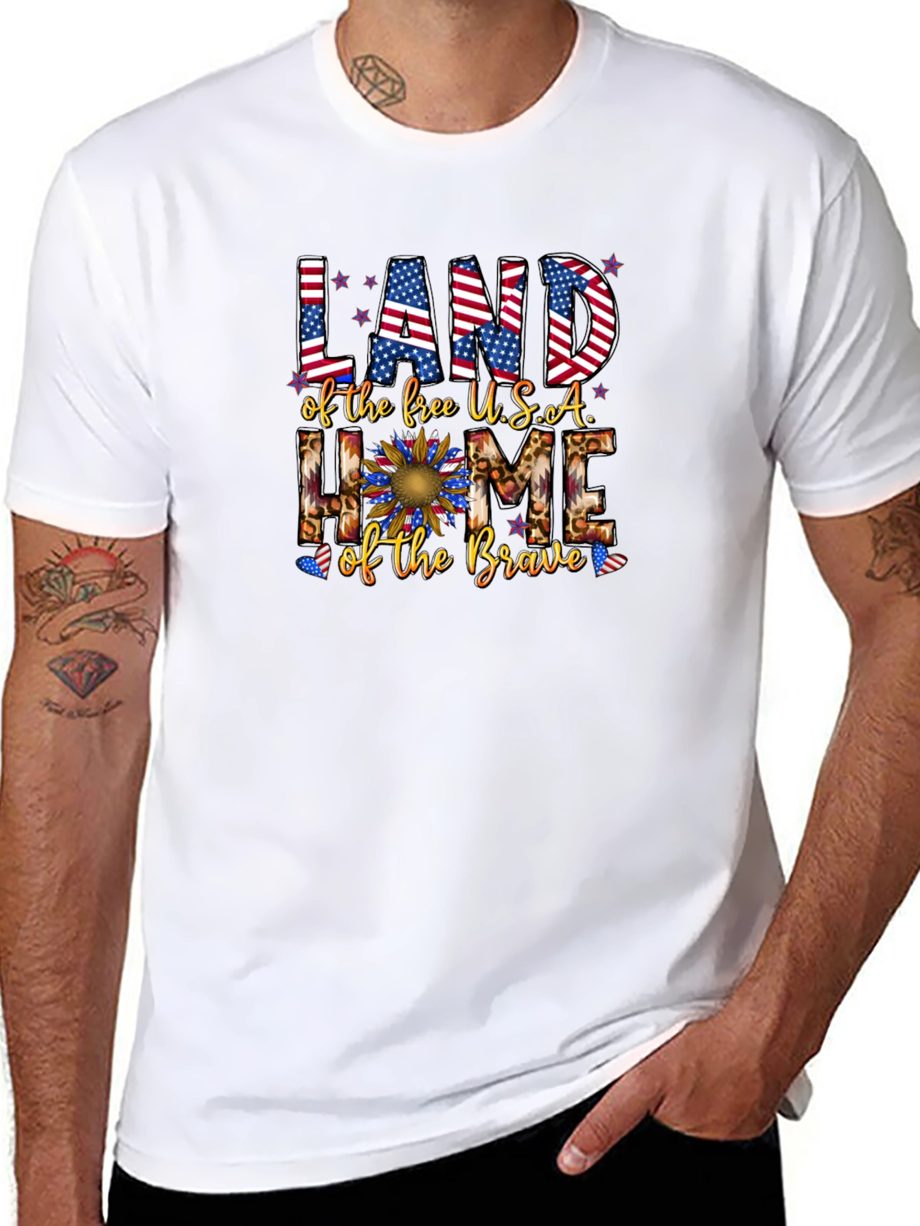 Patriotic Land of the Free Graphic Tee