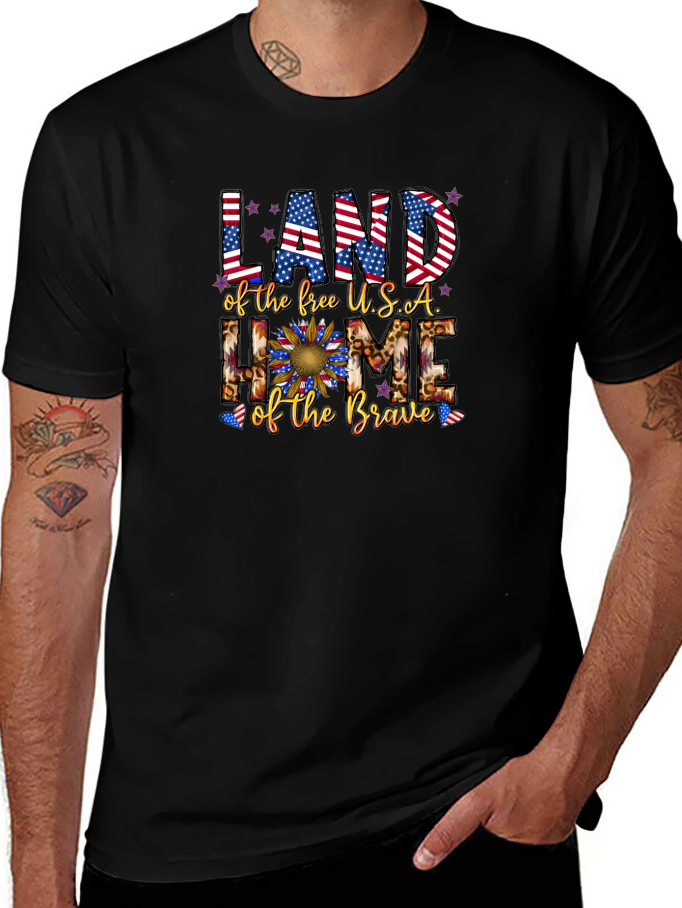 Patriotic Land of the Free Graphic Tee
