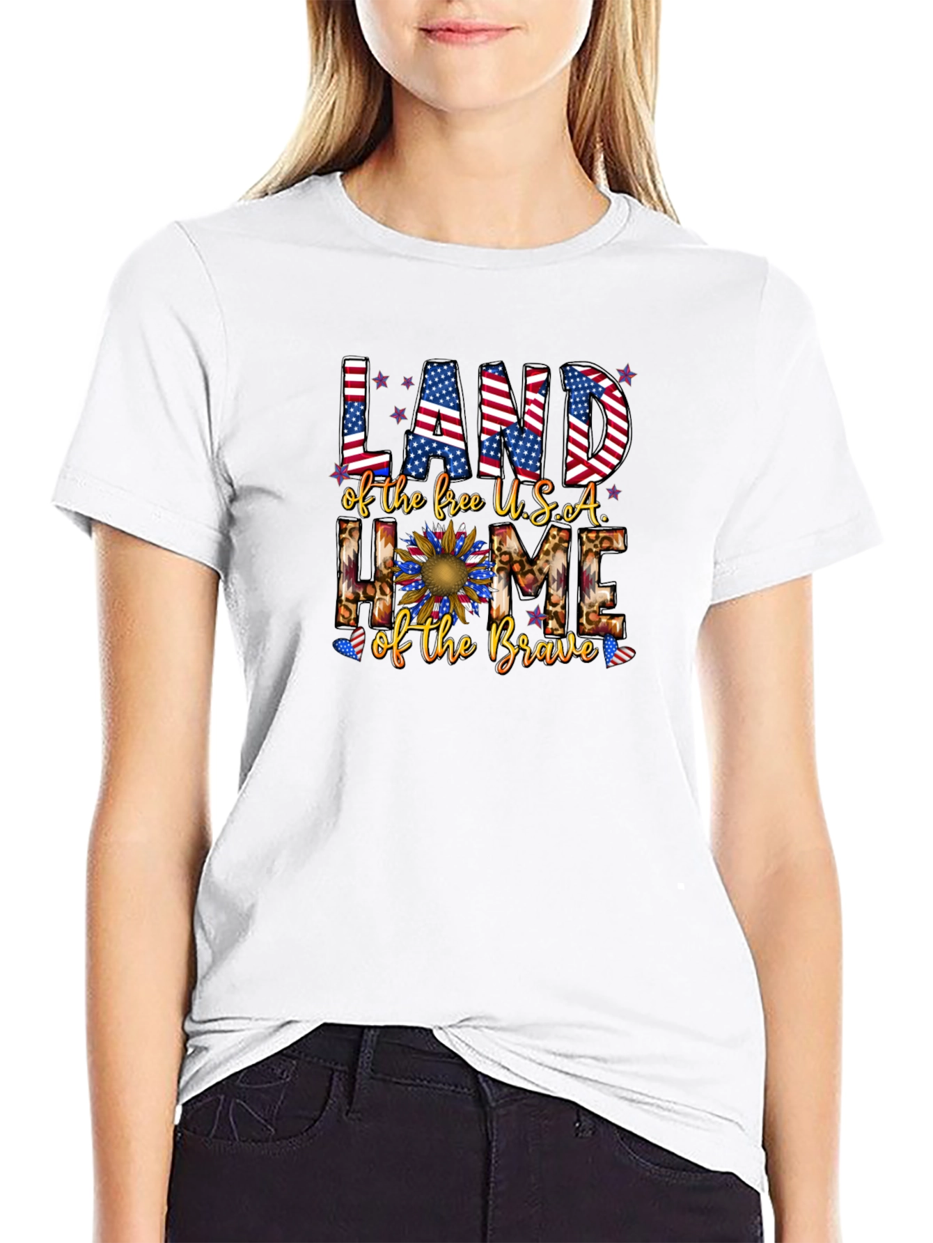Patriotic Land of the Free Graphic Tee