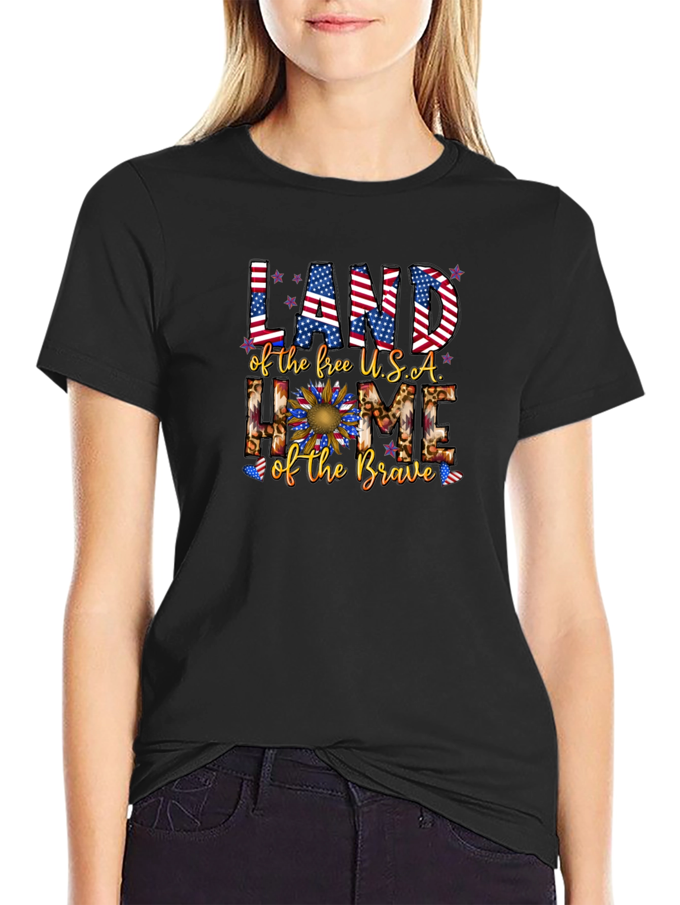 Patriotic Land of the Free Graphic Tee