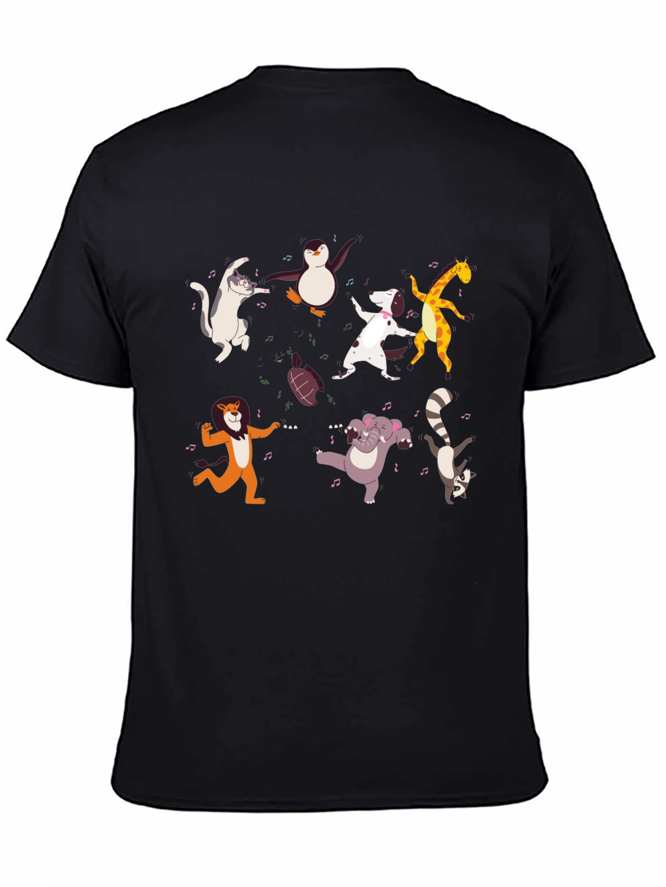 Dancing Animals Black T-Shirt