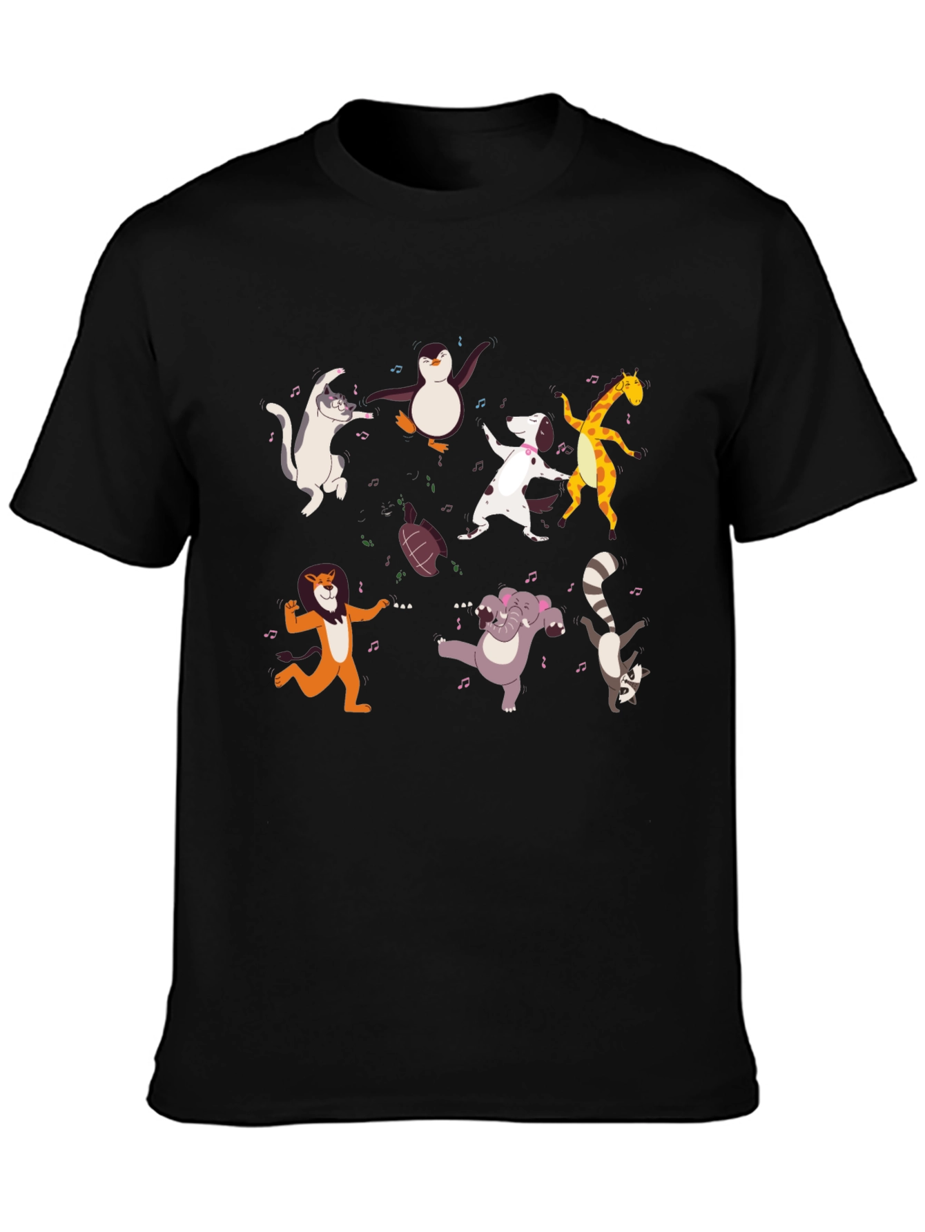 Dancing Animals Black T-Shirt