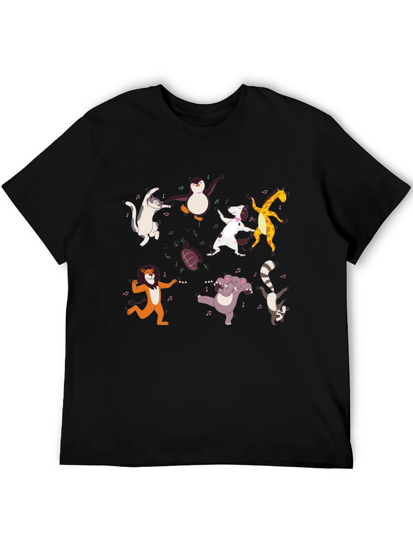 Dancing Animals Black T-Shirt