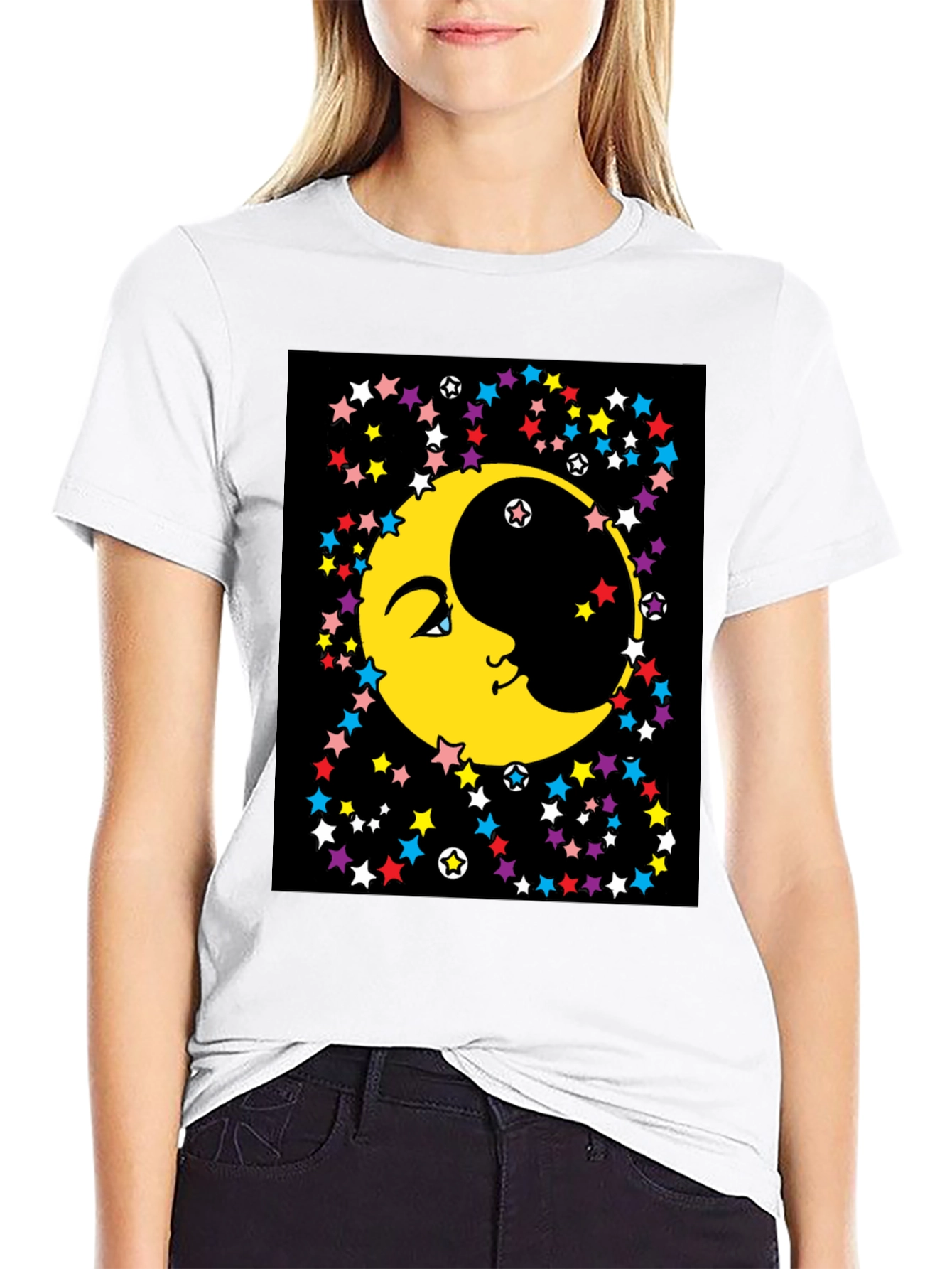 Celestial Moon & Stars Graphic Tee