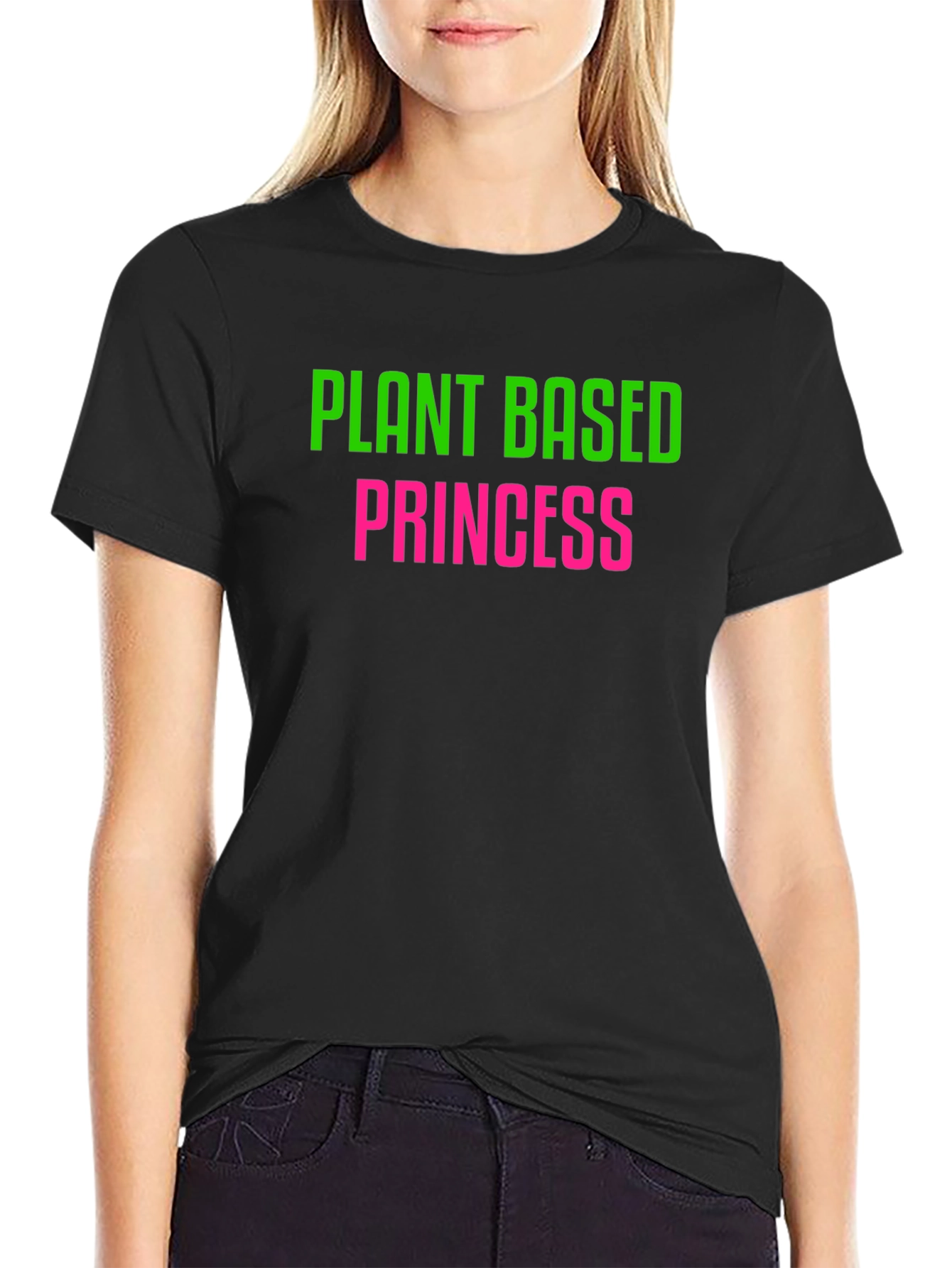 Plant Based Princess Black T-Shirt