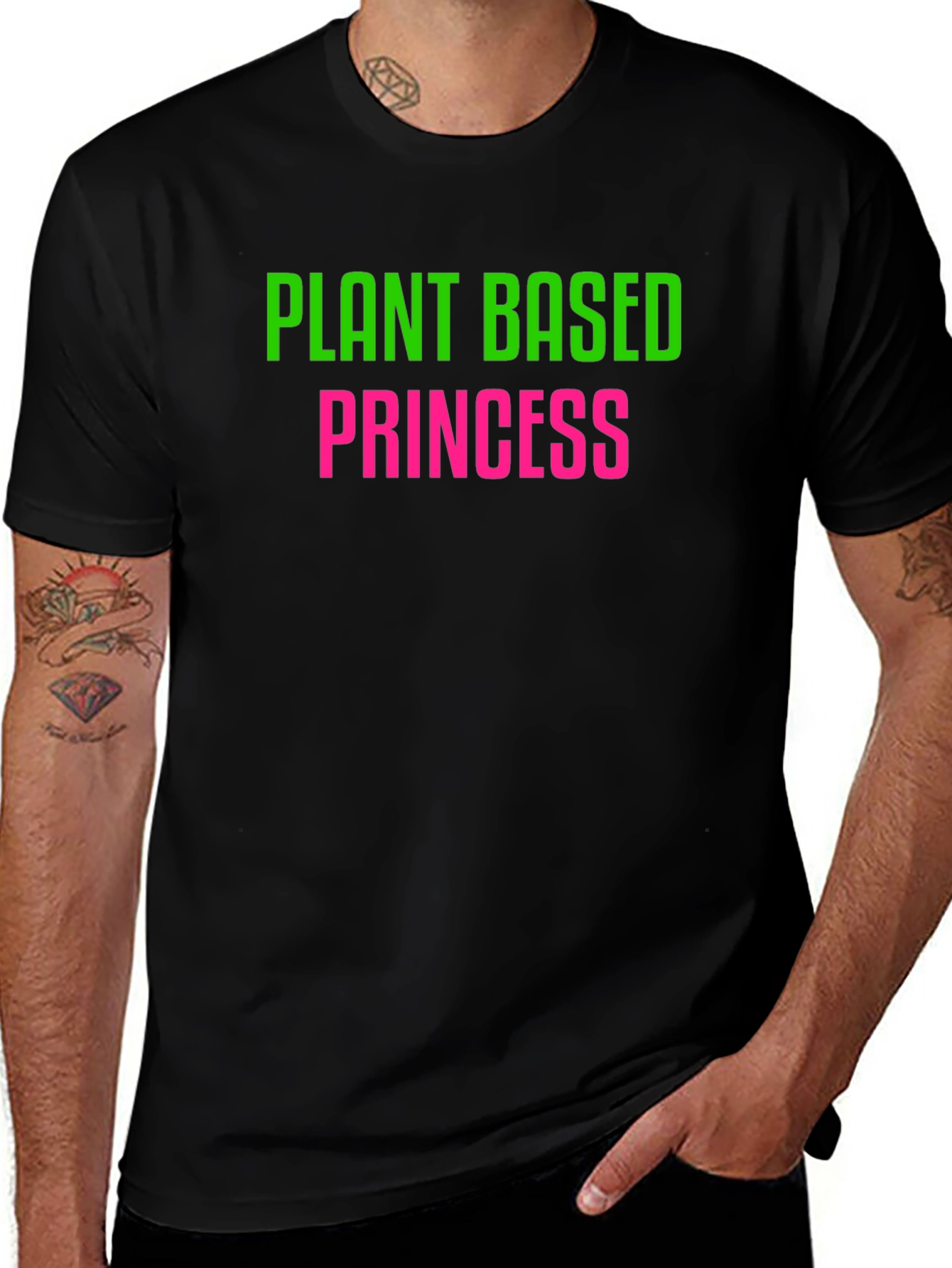 Plant Based Princess Black T-Shirt