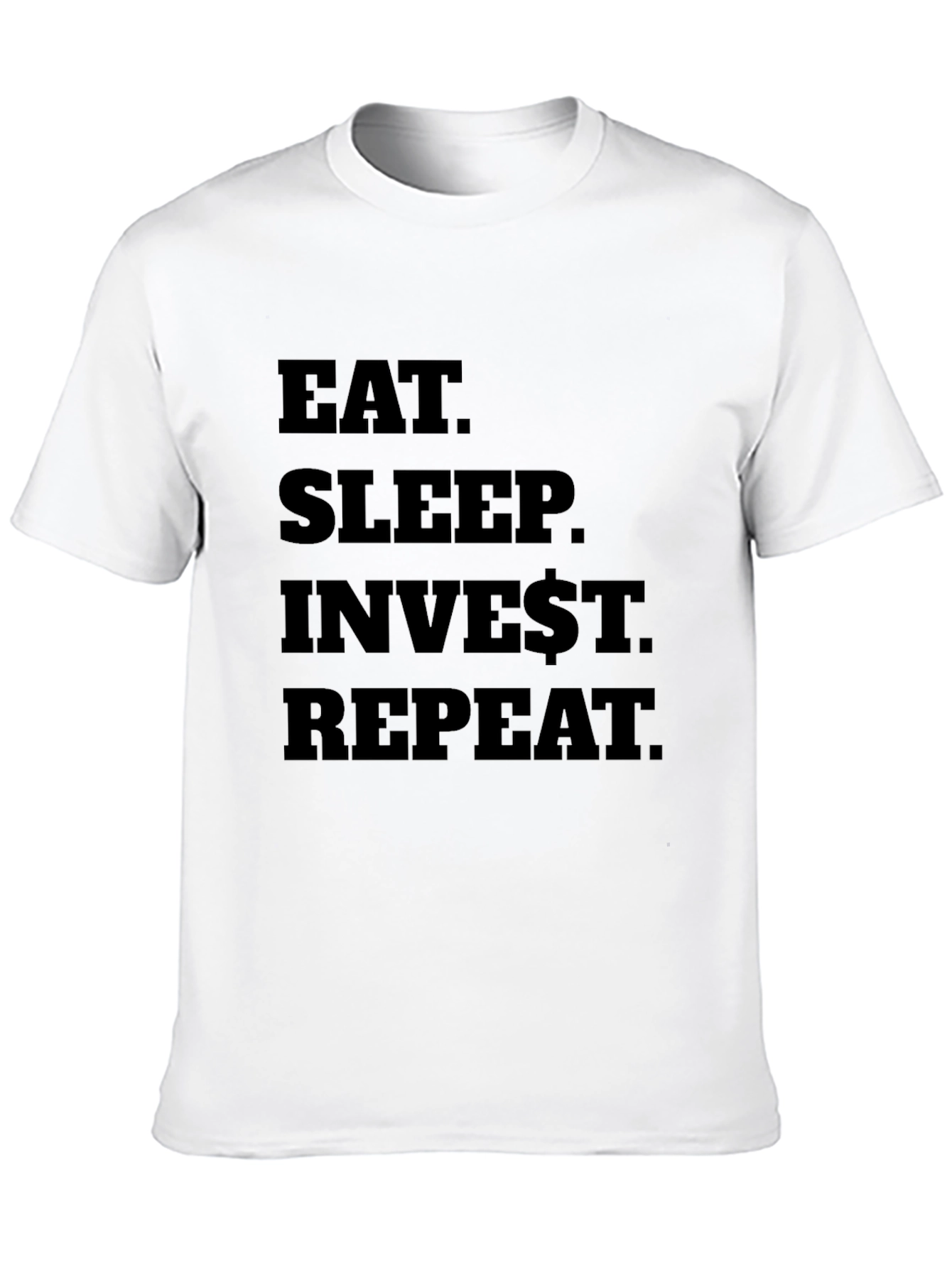 Eat Sleep Invest Repeat Black T-Shirt