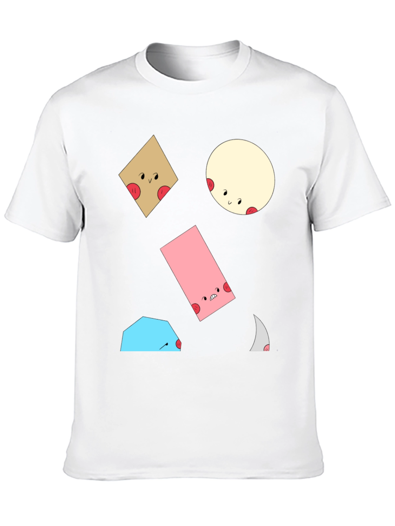 Fun Geometric Character T-Shirt