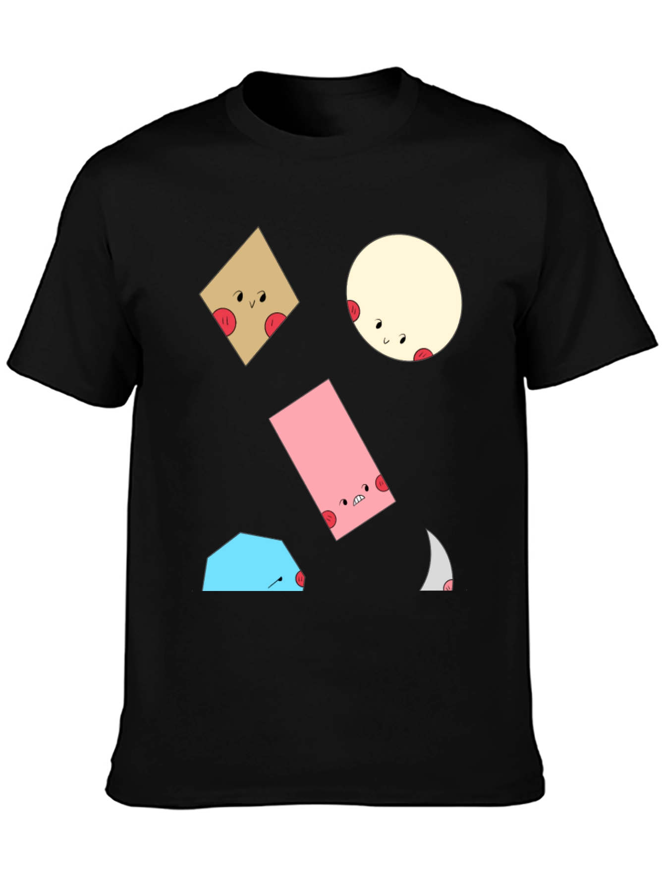 Fun Geometric Character T-Shirt