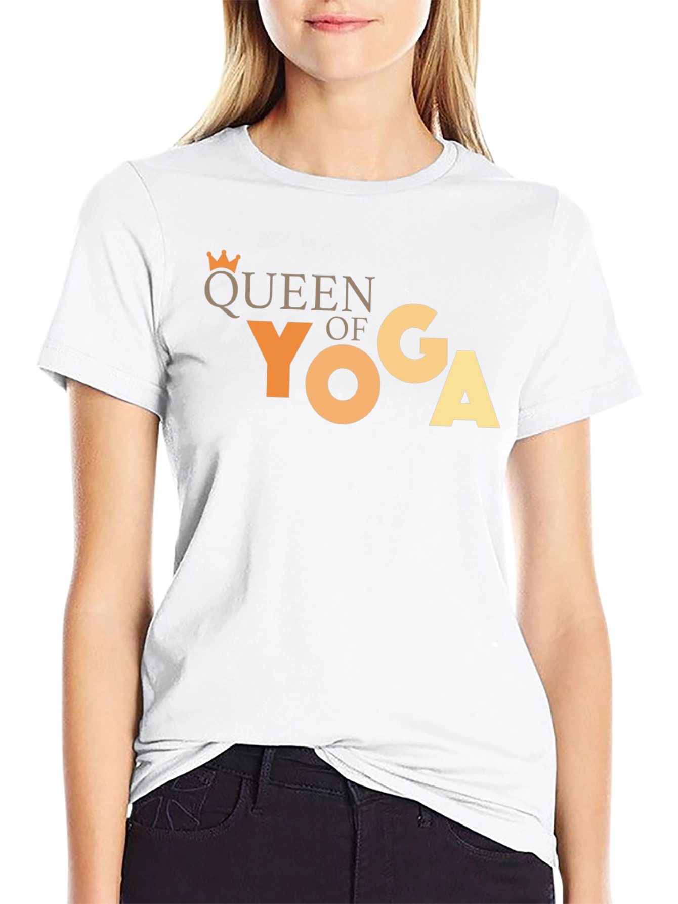 Queen of Yoga Black T-Shirt