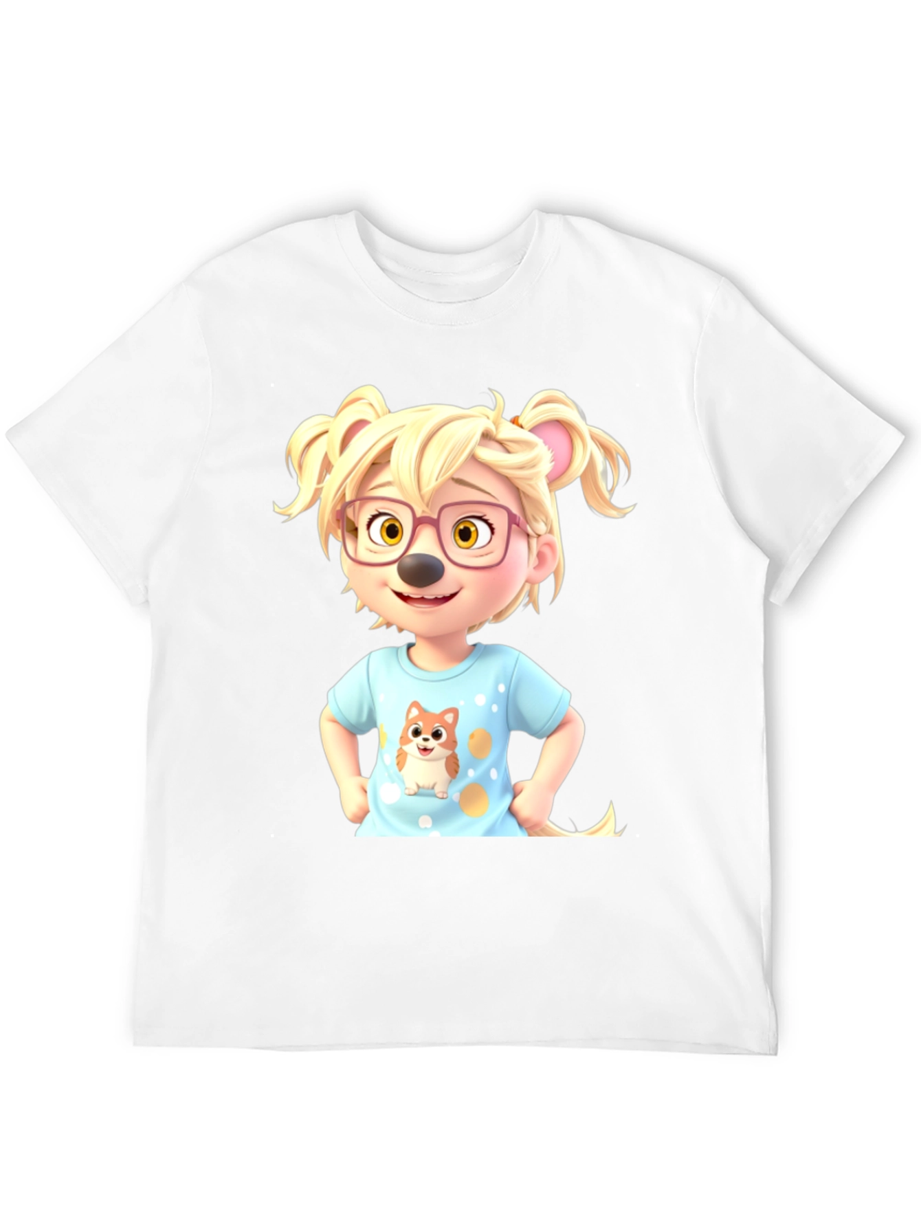 Cartoon Character Tee - Cute & Stylish Black T-Shirt