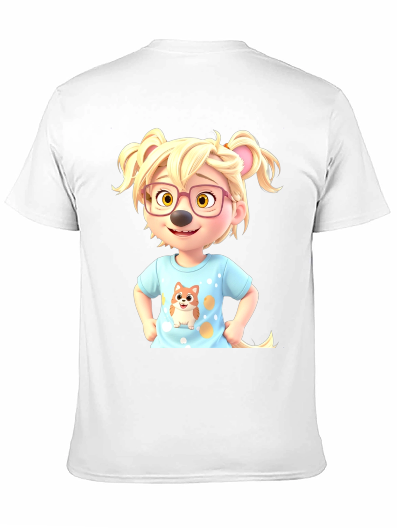 Cartoon Character Tee - Cute & Stylish Black T-Shirt