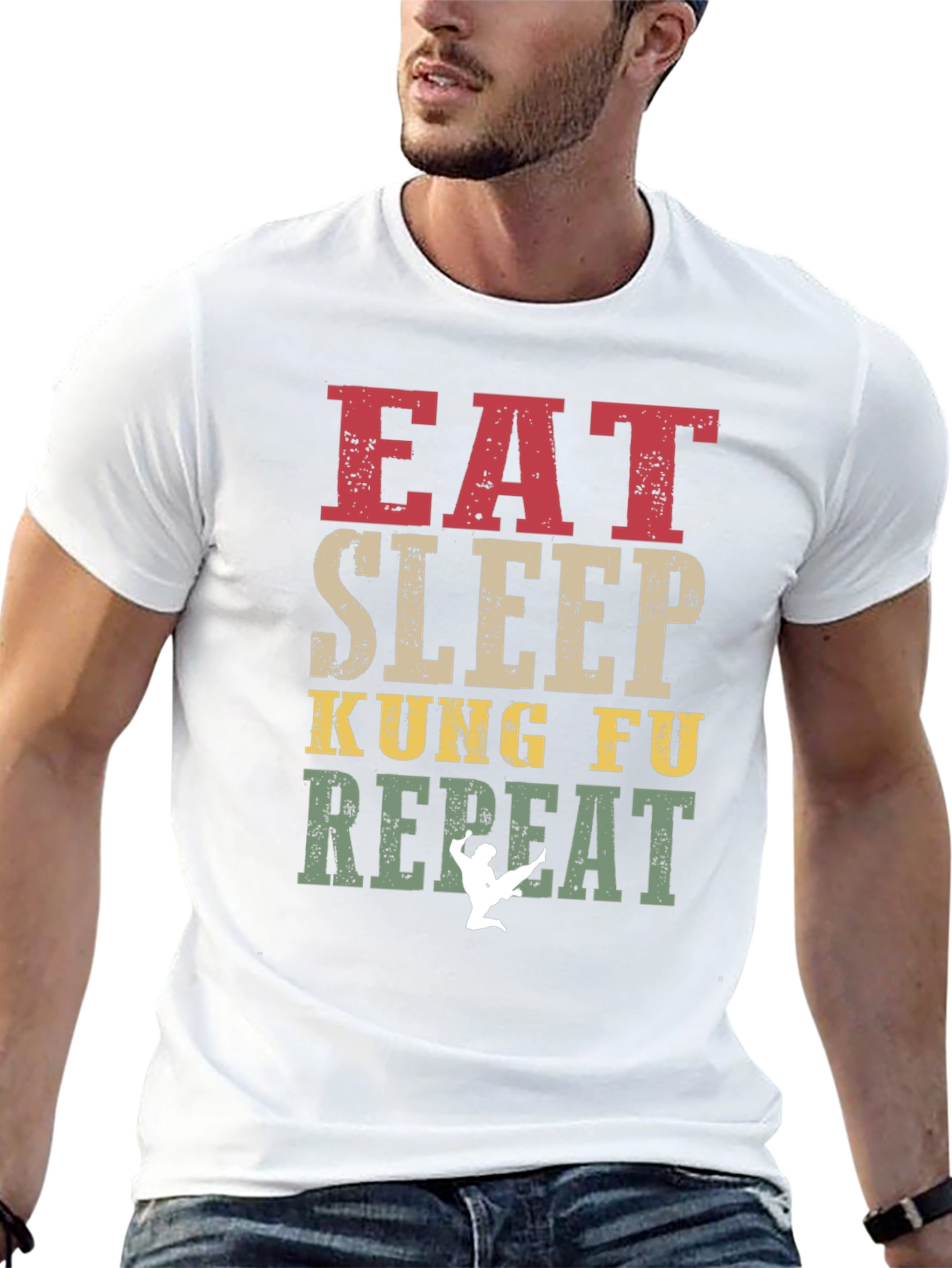 Eat Sleep Kung Fu Repeat Graphic Tee
